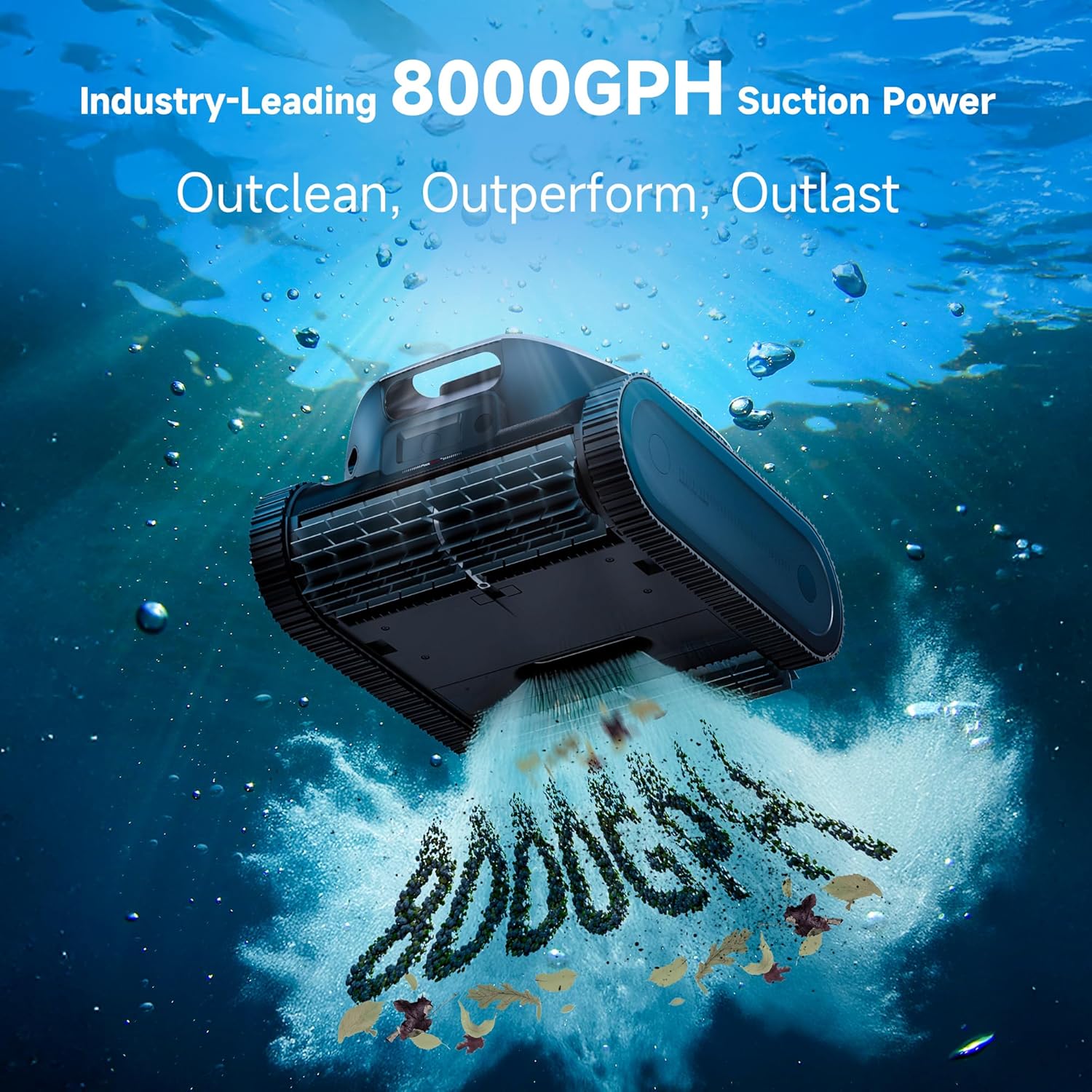 Dreame Z1 Pro Cordless Robotic Pool Cleaner, LiFi Remote Control, 8000 GPH Suction, Waterline Cleaning, Auto-Retrieval, Above and In-Ground Pools - Image 3
