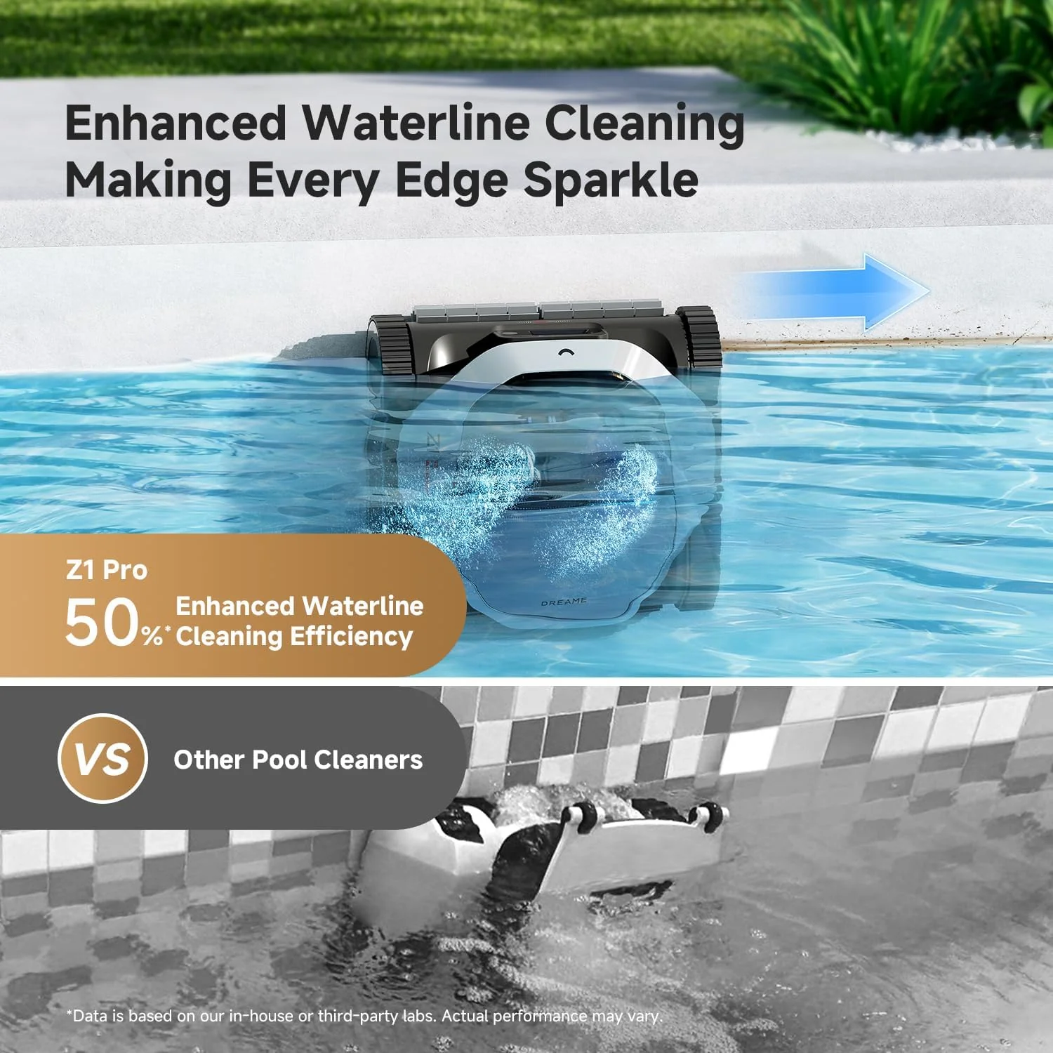 Dreame Z1 Pro Cordless Robotic Pool Cleaner, LiFi Remote Control, 8000 GPH Suction, Waterline Cleaning, Auto-Retrieval, Above and In-Ground Pools - Image 8