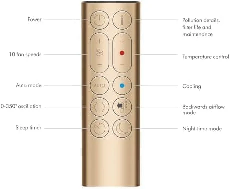Dyson HP09 Purifier Hot+Cool Formaldehyde, White/Gold - Image 9