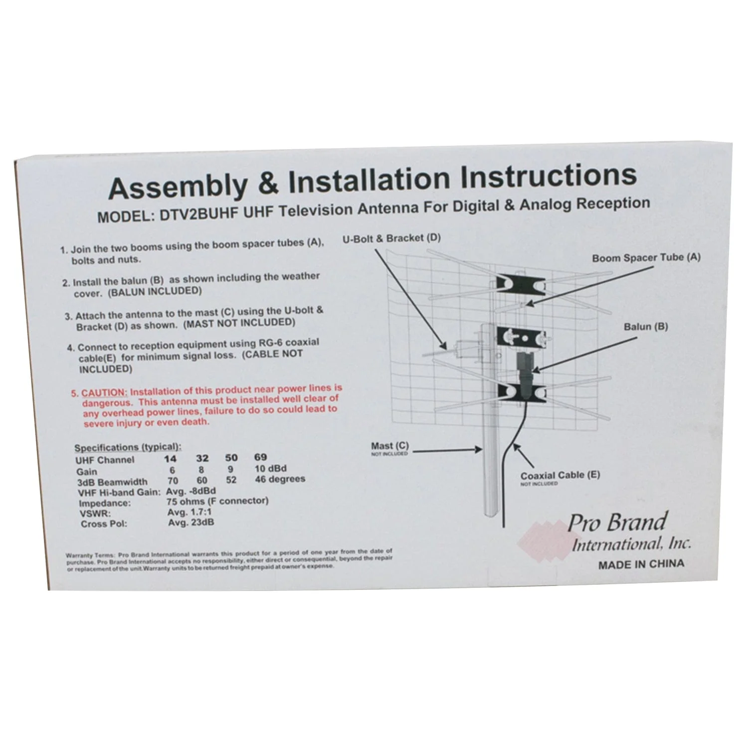 Eagle Aspen 2-Bay UHF Outdoor Antenna - Image 3