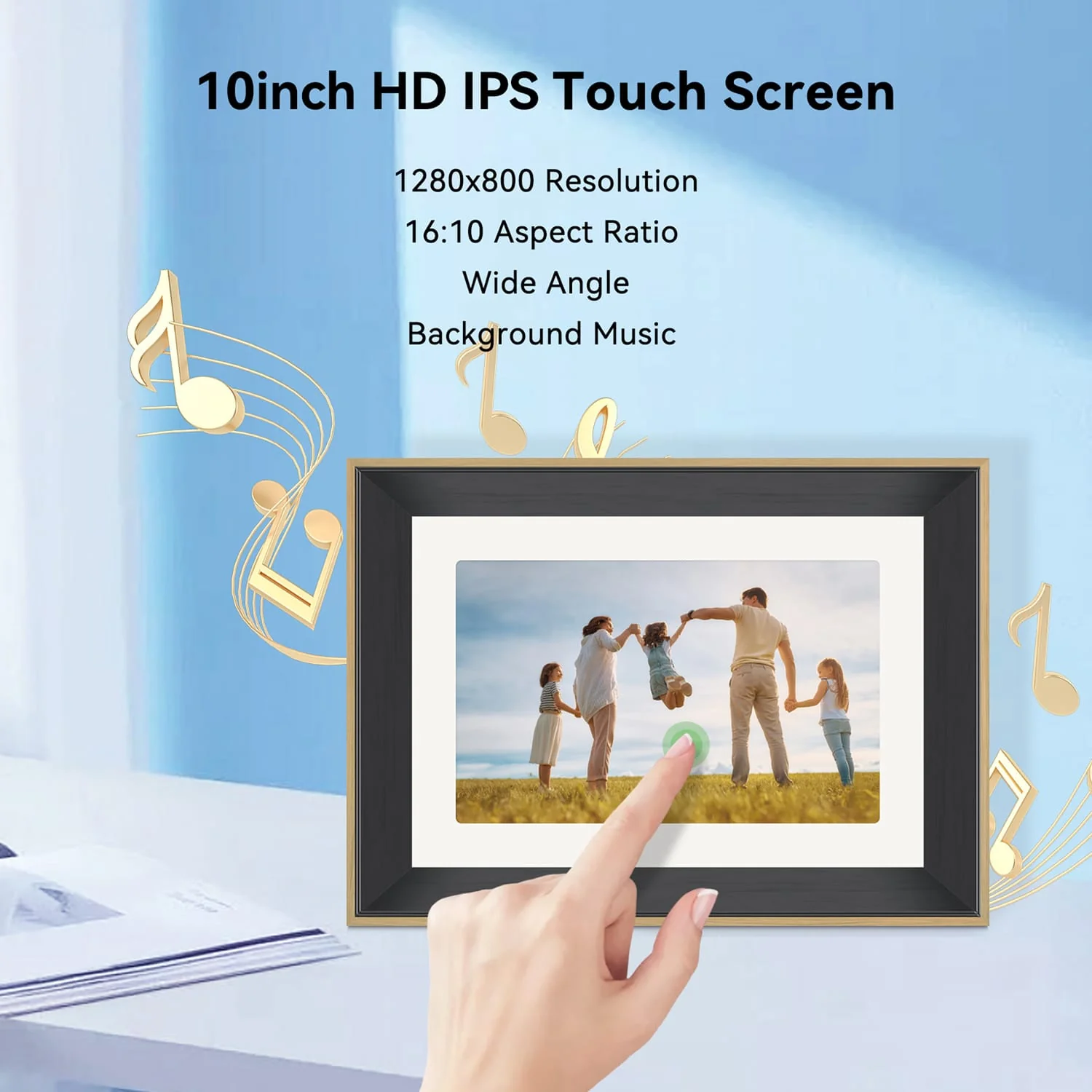eco4life 10.1-In. Wi-Fi Digital Photo Frame with Photos/Videos Sharing, CPF1029 - Image 5