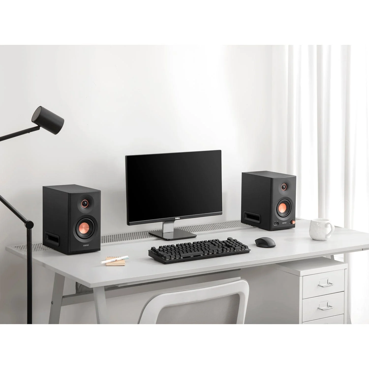 Edifier 110-Watt-RMS Bluetooth MR5 Powered 2.0 Studio Monitor Speaker Set with 5-In. Woofers, Hi-Res Audio/Hi-Res Audio Wireless, Pair, Black - Image 3
