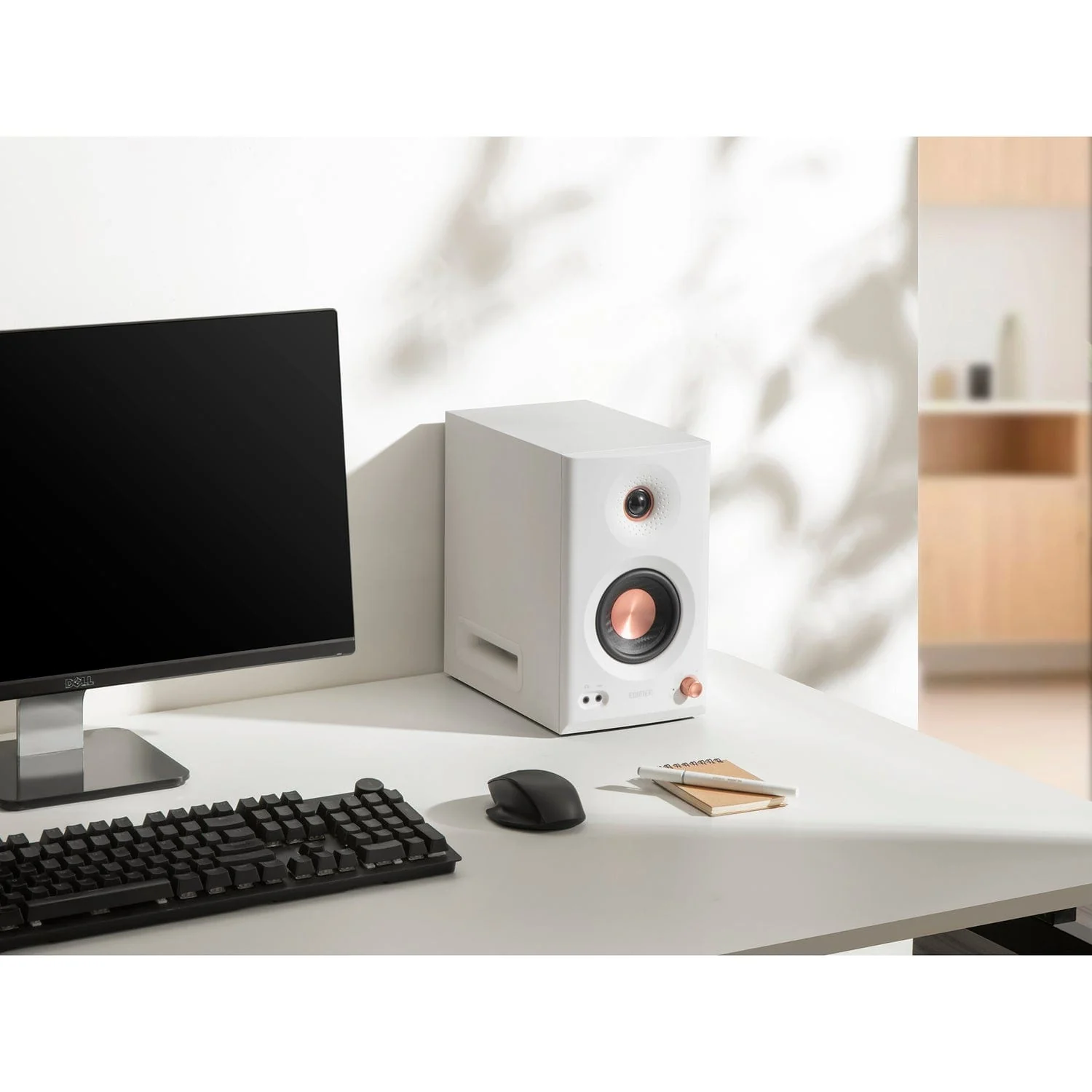 Edifier 110-Watt-RMS Bluetooth MR5 Powered 2.0 Studio Monitor Speaker Set with 5-In. Woofers, Hi-Res Audio/Hi-Res Audio Wireless, Pair, White - Image 5