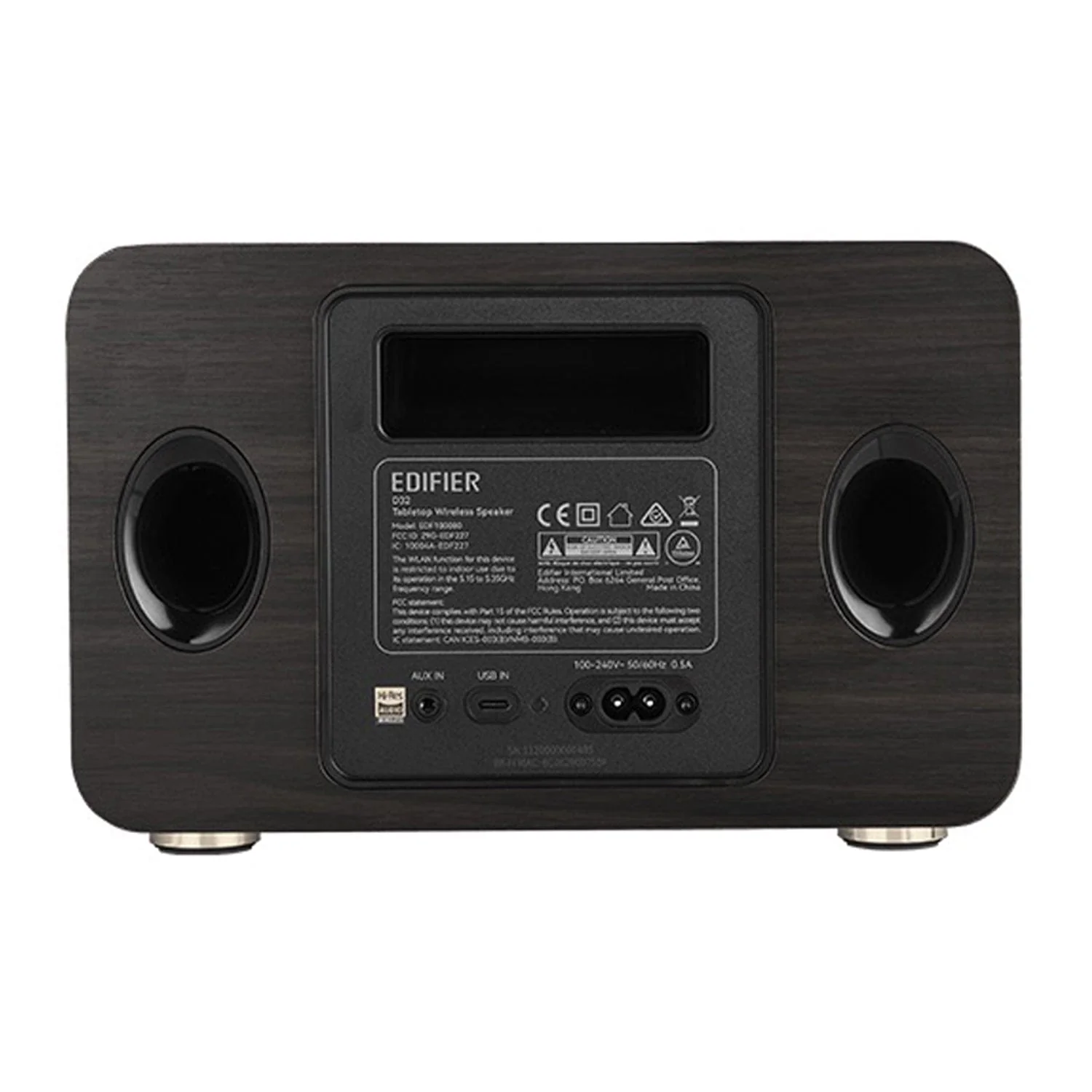 Edifier 60-Watt-Continuous Bluetooth Retro Rechargeable Tabletop Speaker, D32, Black Walnut - Image 3
