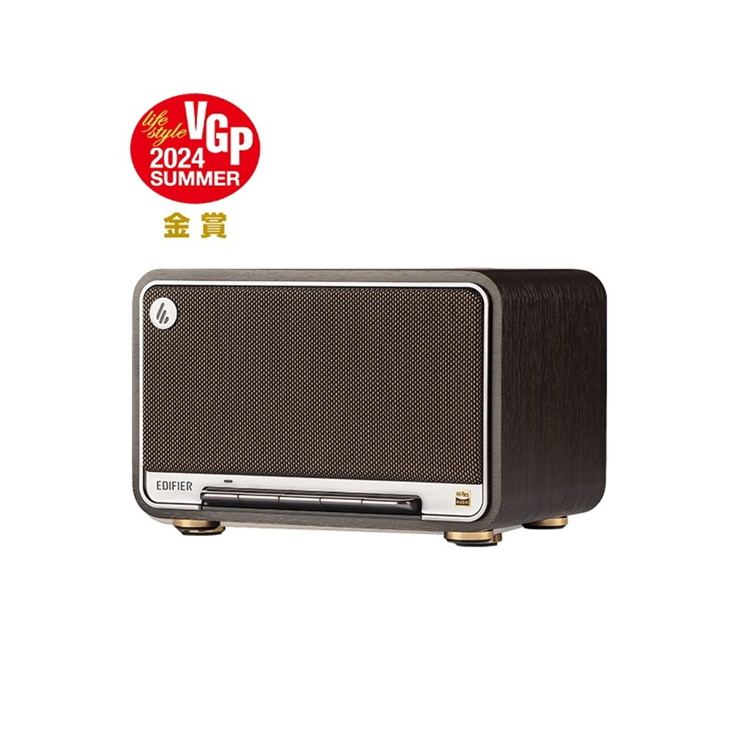 Edifier 60-Watt-Continuous Bluetooth Retro Rechargeable Tabletop Speaker, D32, Black Walnut - Image 4