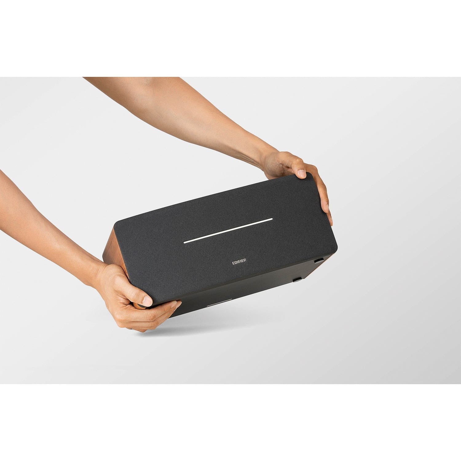 Edifier D12 Desktop 70-Watt Continuous-Power Bluetooth Amplified Integrated Stereo Speaker with Remote, Brown - Image 3