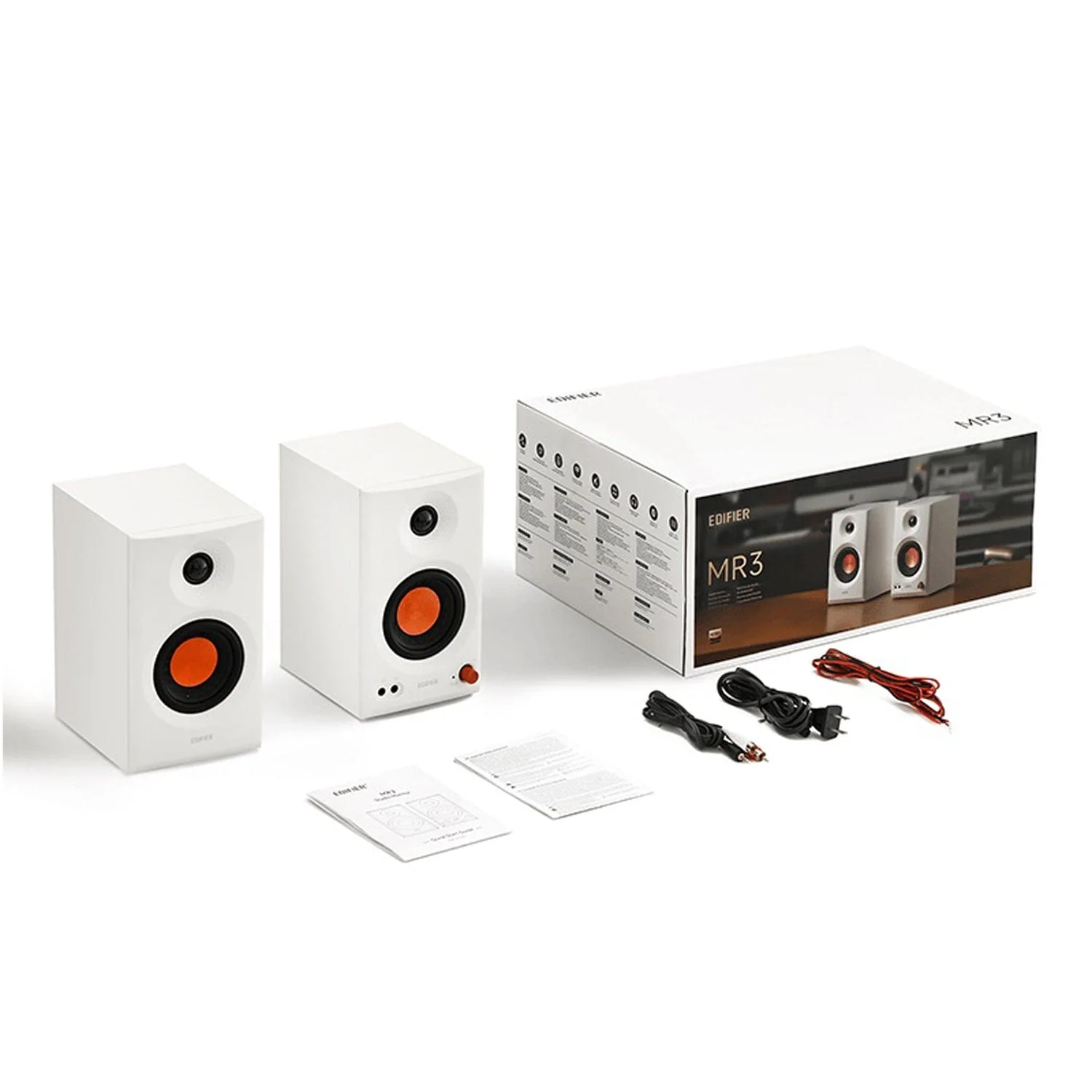 Edifier MR3 36-Watt-Continuous Powered 2.0 Studio Monitor Speaker System, 2 Count, White - Image 2