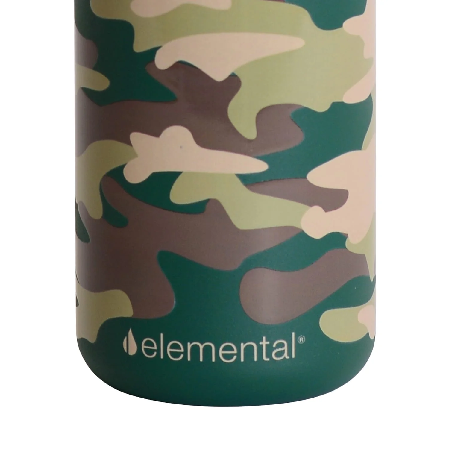 Elemental Core Pop Stainless Steel Water Bottle, 18 Oz., Green Camo - Image 2