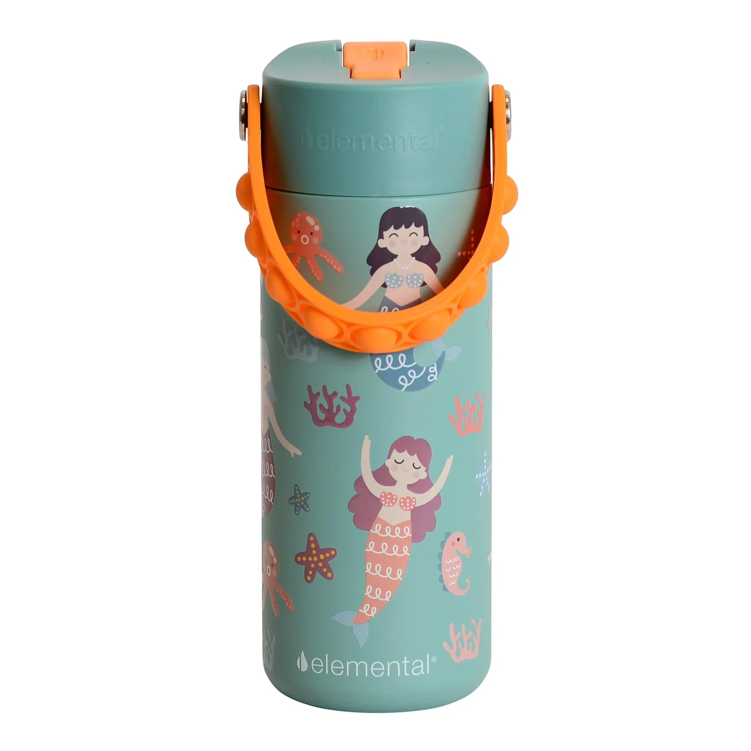 Elemental Core Pop Stainless Steel Water Bottle, 18 Oz., Mermaid Sisters - Image 3