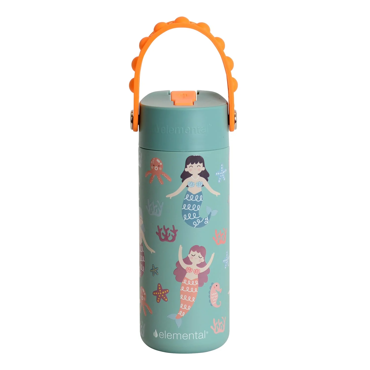 Elemental Core Pop Stainless Steel Water Bottle, 18 Oz., Mermaid Sisters - Image 4