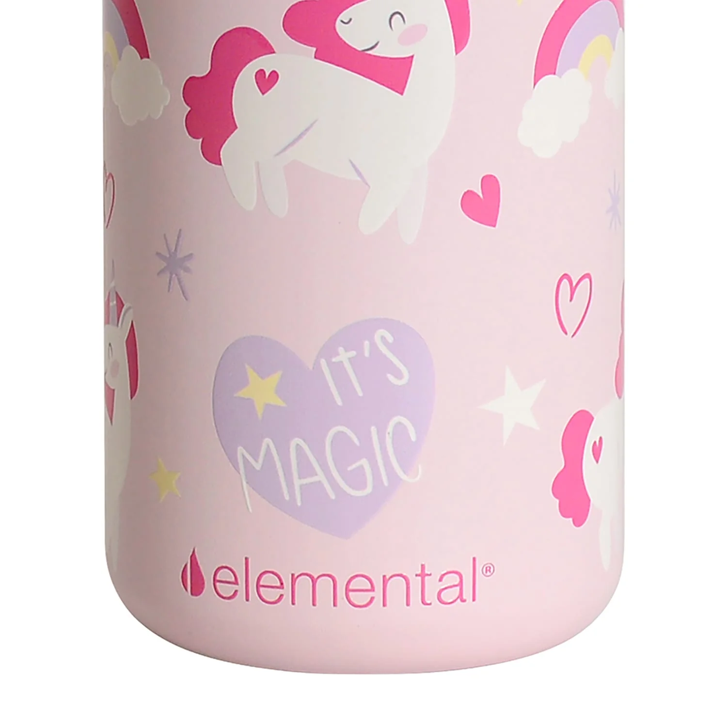Elemental Core Pop Stainless Steel Water Bottle, 18 Oz., Unicorn Magic - Image 5