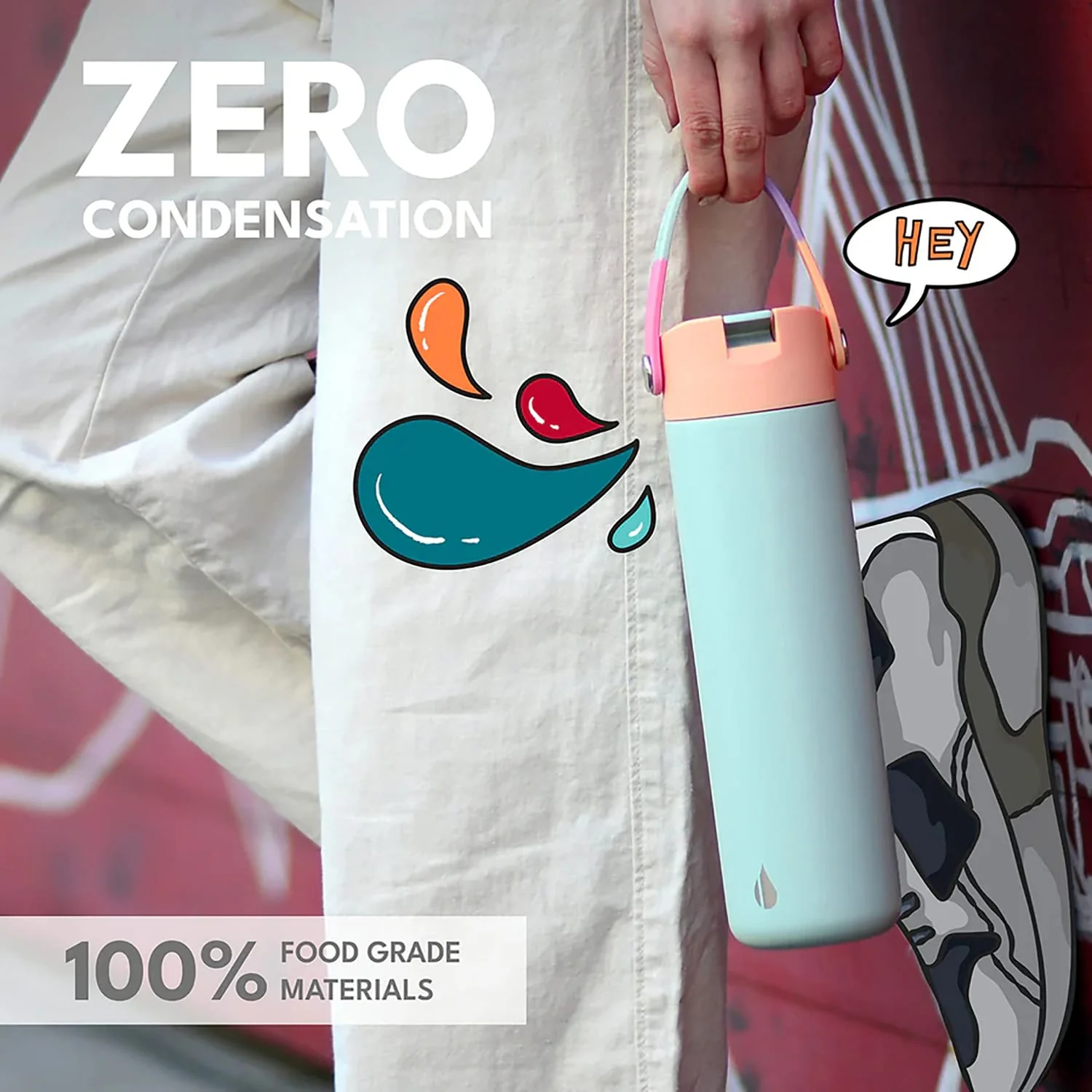 Elemental Core Stainless Steel Water Bottle, 24 Oz., Mint Sorbet - Image 4