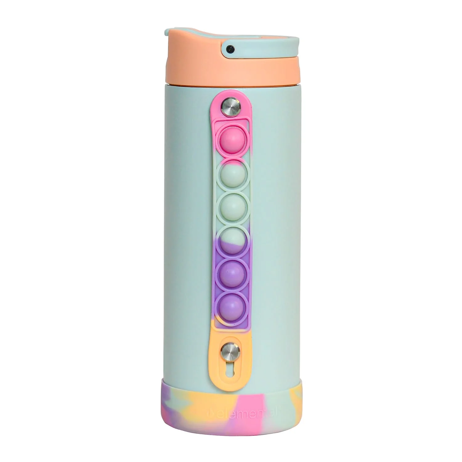 Elemental Iconic Pop Stainless Steel Fidget Water Bottle with Flip-open Sports Cap, 14 Oz., Mint Sorbet - Image 4