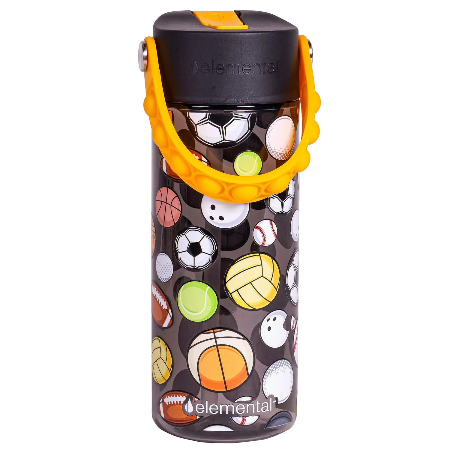 Elemental Splash Pop Tritan Water Bottle, 18 Oz., Sports Ball