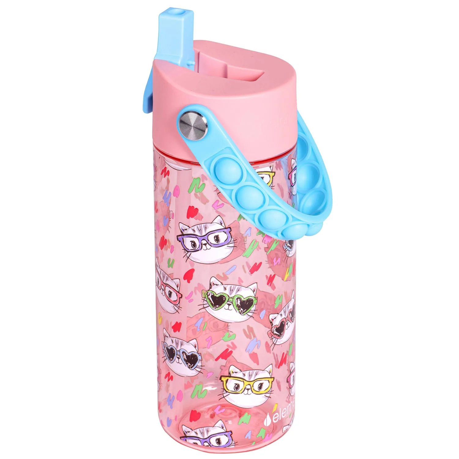 Elemental Splash Pop Tritan Water Bottle, 18 Oz., Stylish Cat - Image 4
