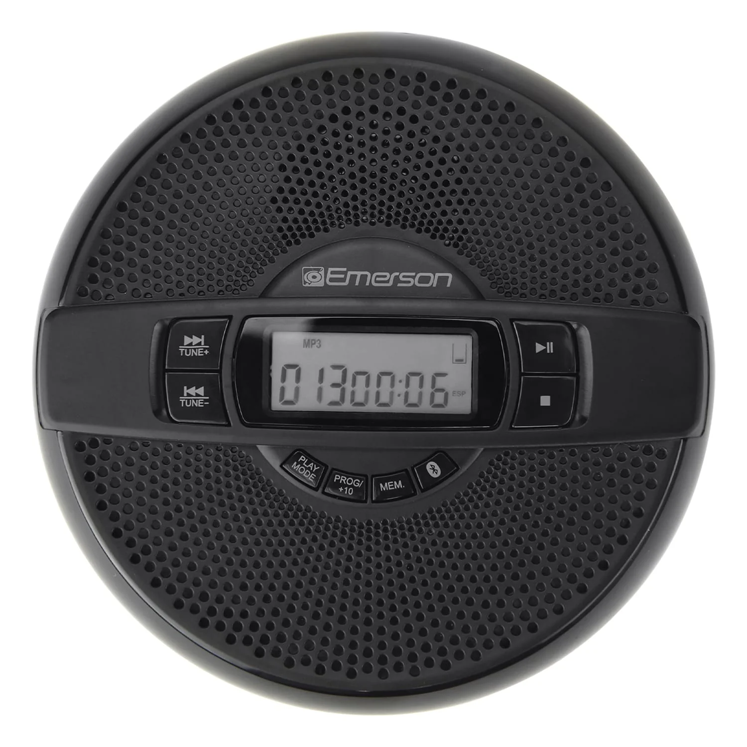 Emerson Portable CD Player with Speaker, FM Radio, Earbuds, and Bluetooth Out, Black, EPCD-2000