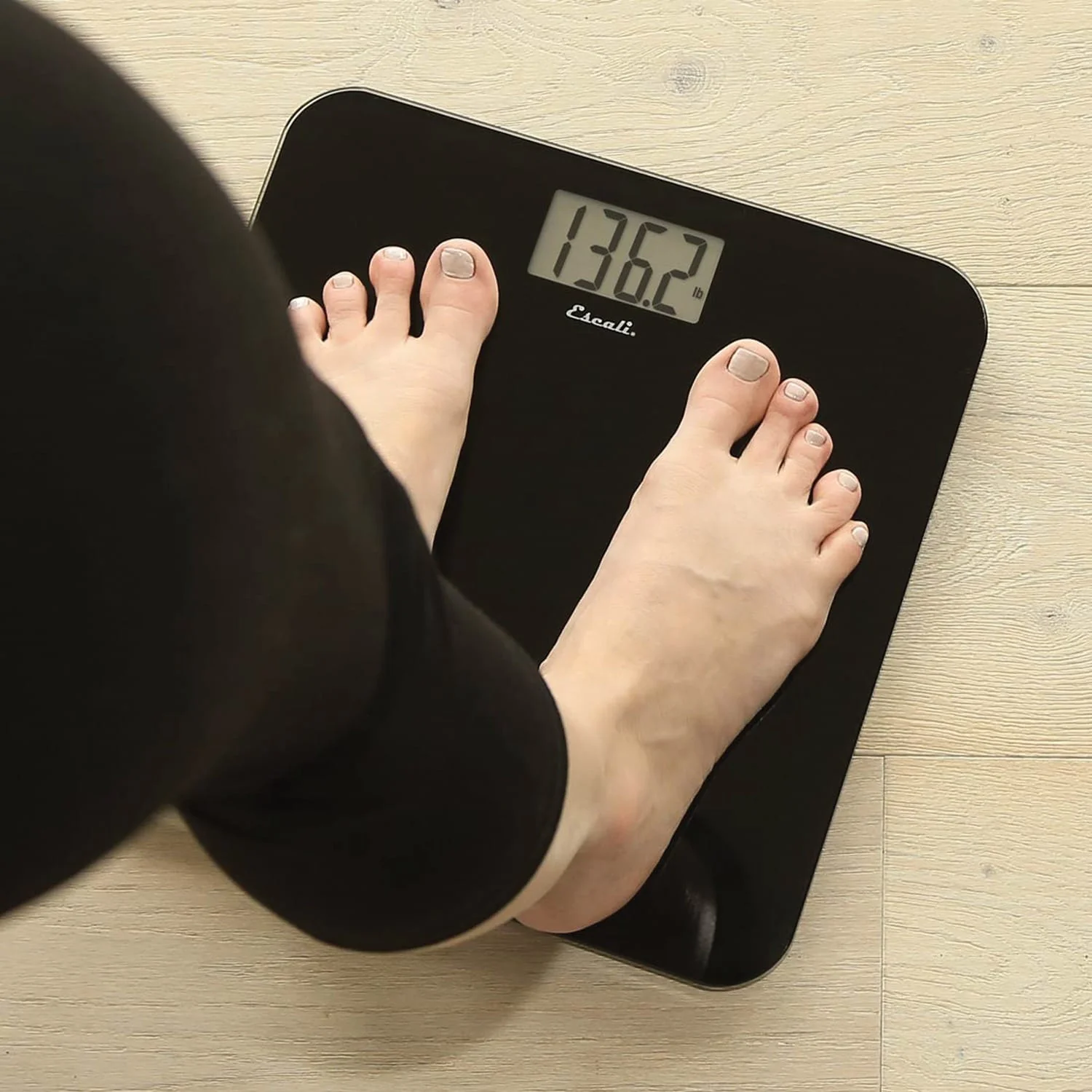 Escali Sleek Rounded 440-lb Capacity Tempered Glass Bathroom Scale - Image 5