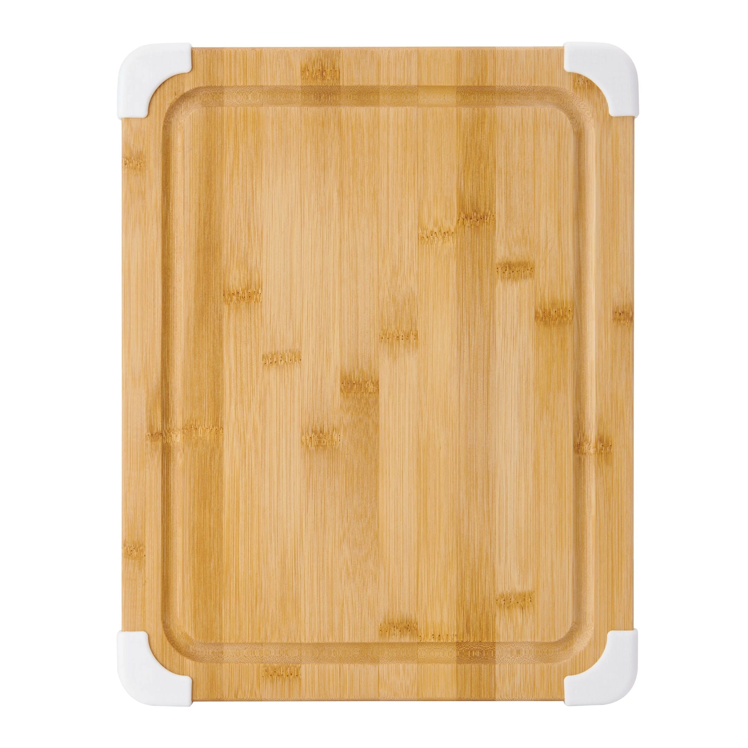 Farberware Nonslip Bamboo Cutting Board with Juice Groove, 11x14 Inch, White - Image 3