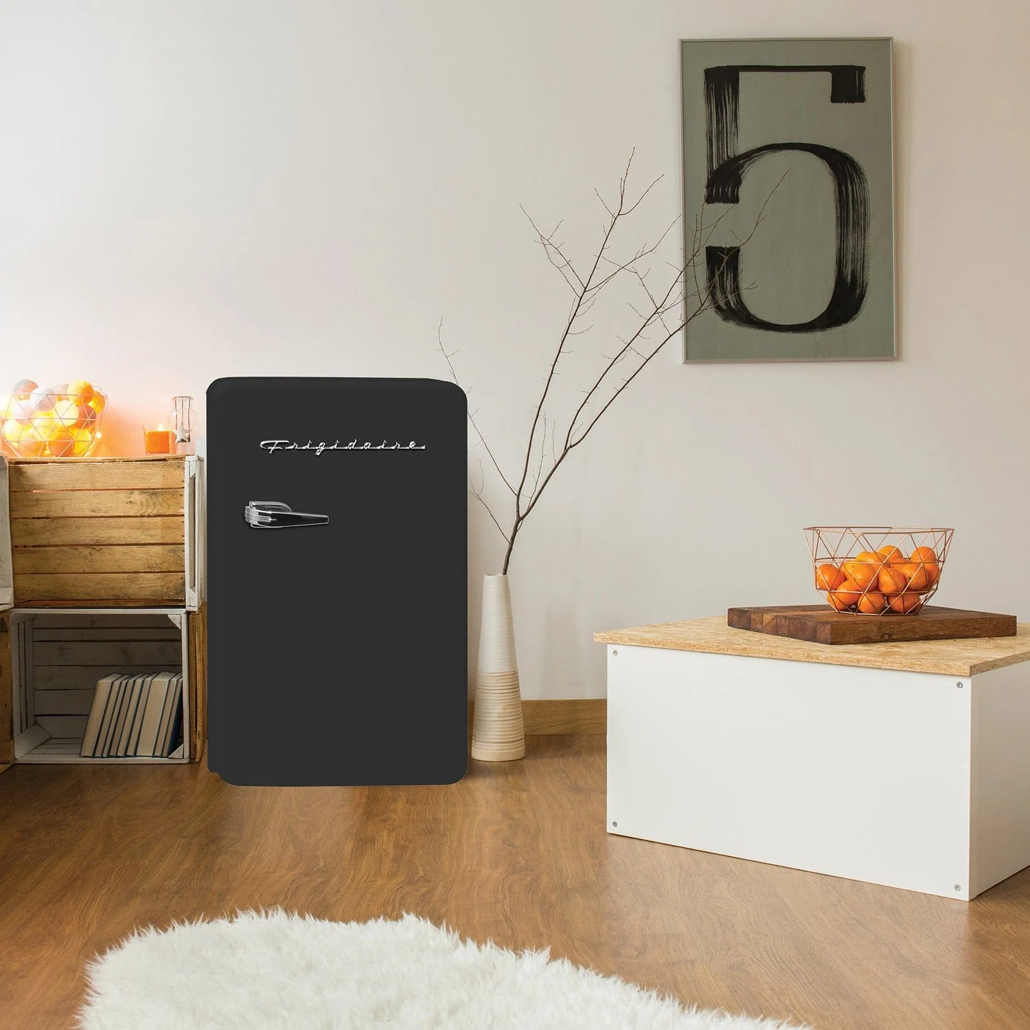 Frigidaire 3.2-Cu.-Ft. 60-Watt Retro Compact Refrigerator, Black - Image 3