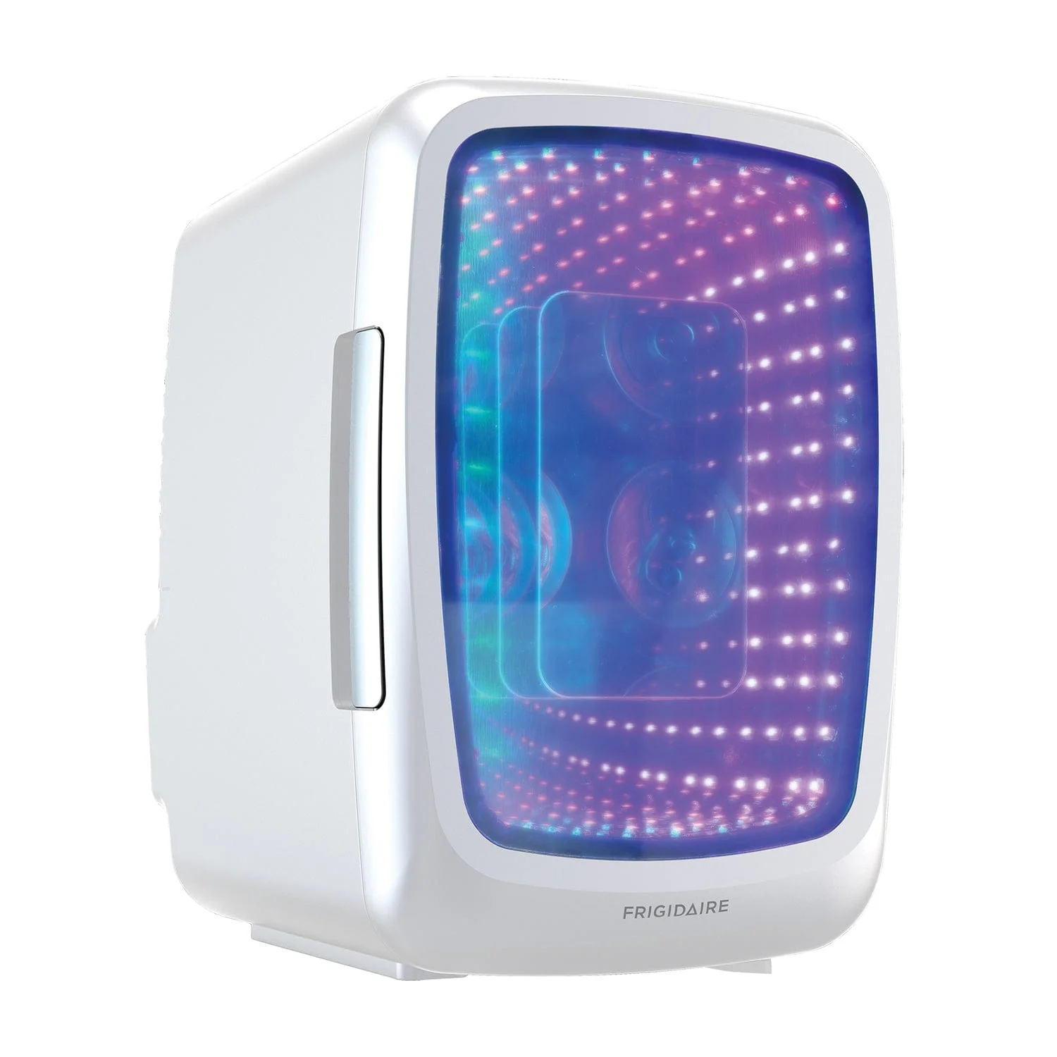 Frigidaire 6-Can Retro Gaming Light-up Portable Beverage Mini Fridge, EFMIS179, White