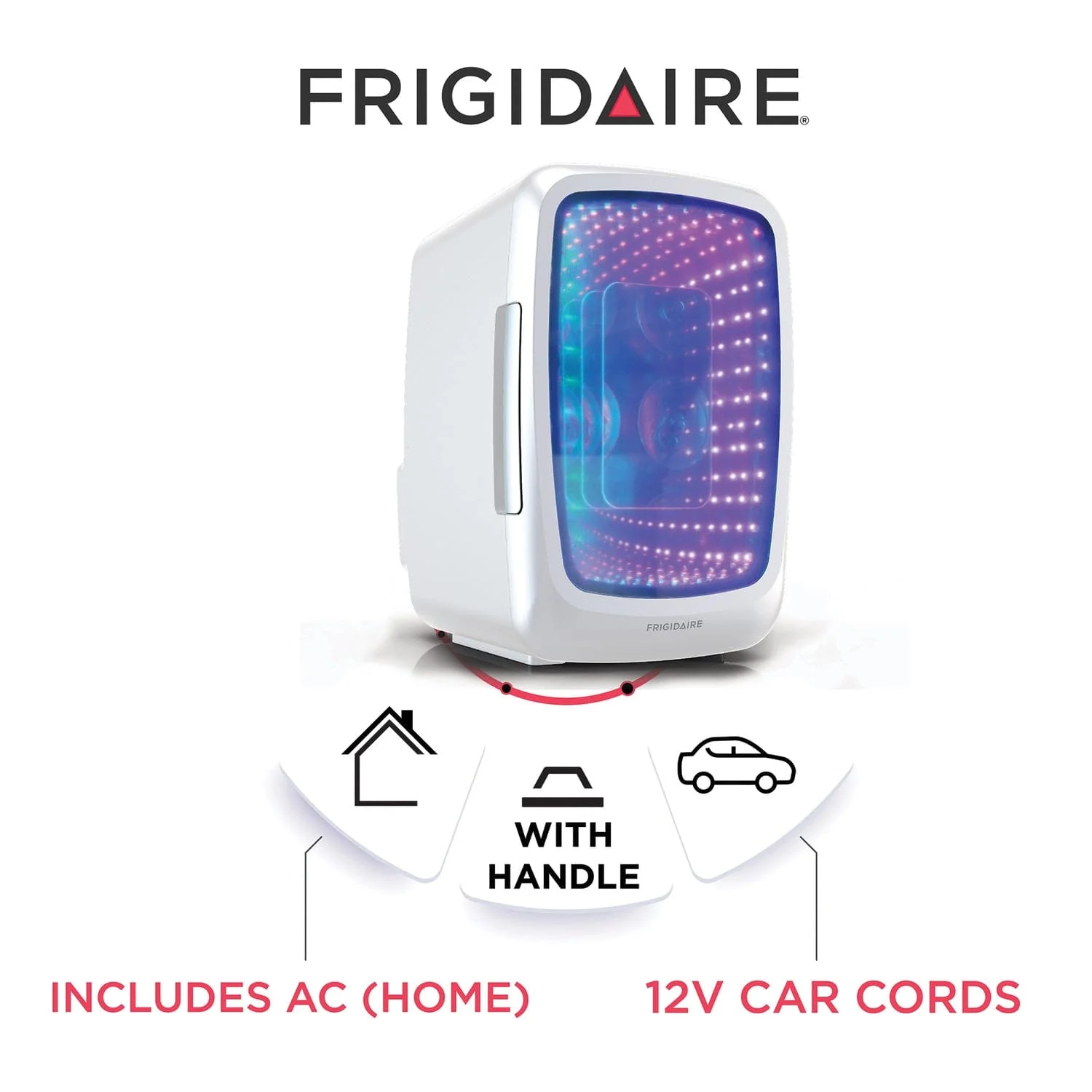 Frigidaire 6-Can Retro Gaming Light-up Portable Beverage Mini Fridge, EFMIS179, White - Image 2