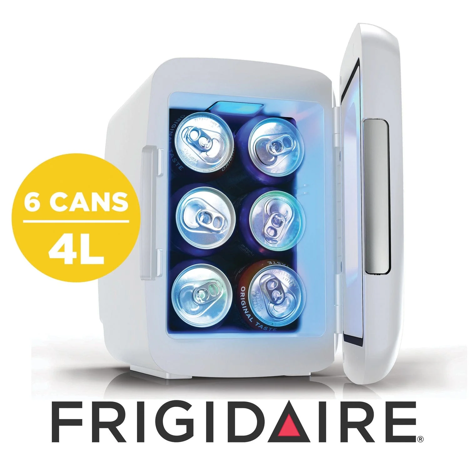 Frigidaire 6-Can Retro Gaming Light-up Portable Beverage Mini Fridge, EFMIS179, White - Image 5