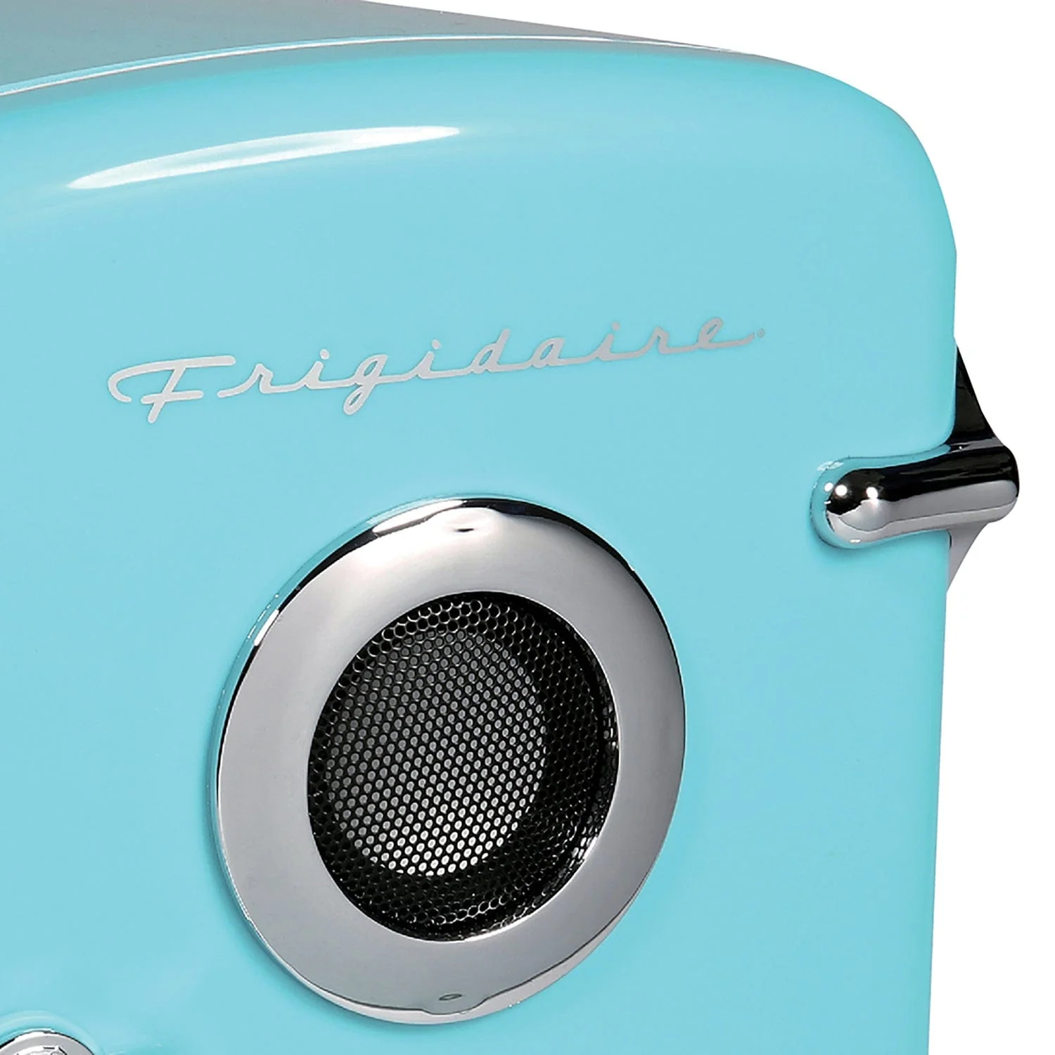 Frigidaire 6-Can Retro Portable Beverage Refrigerator with Bluetooth Speaker, Blue - Image 3