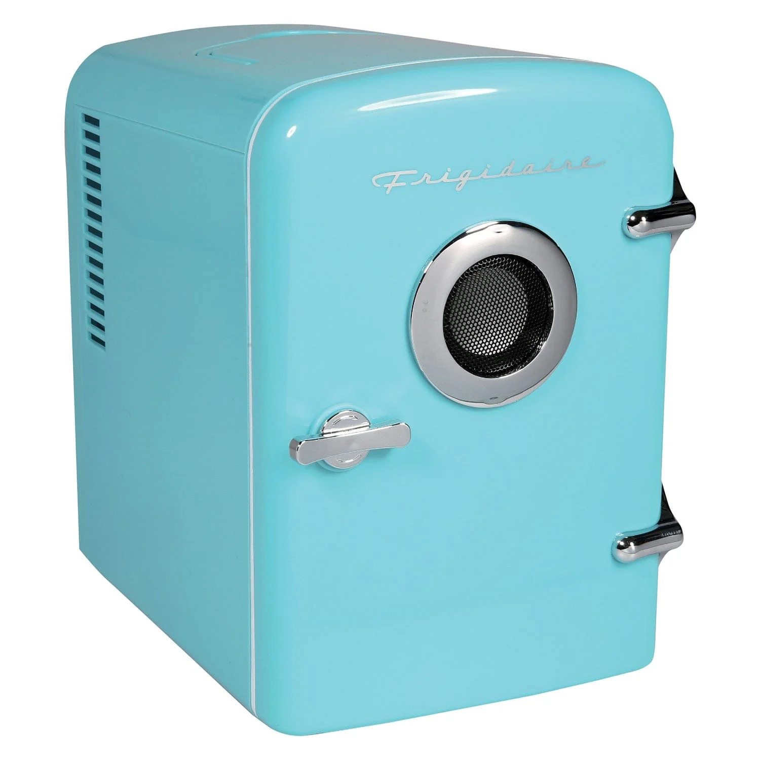 Frigidaire 6-Can Retro Portable Beverage Refrigerator with Bluetooth Speaker, Blue - Image 5