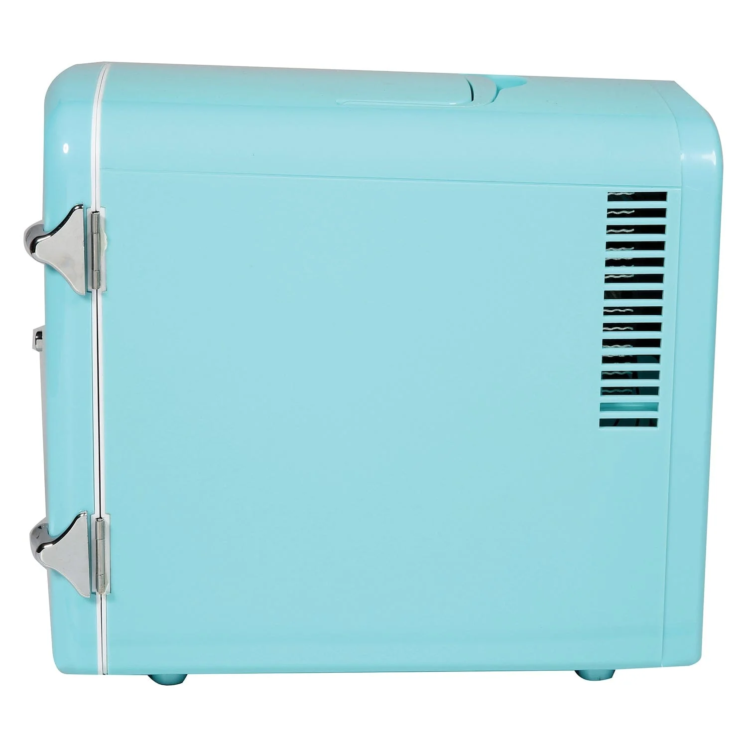 Frigidaire 9-Can 48-Watt Portable Retro Mini Refrigerator, Blue - Image 4