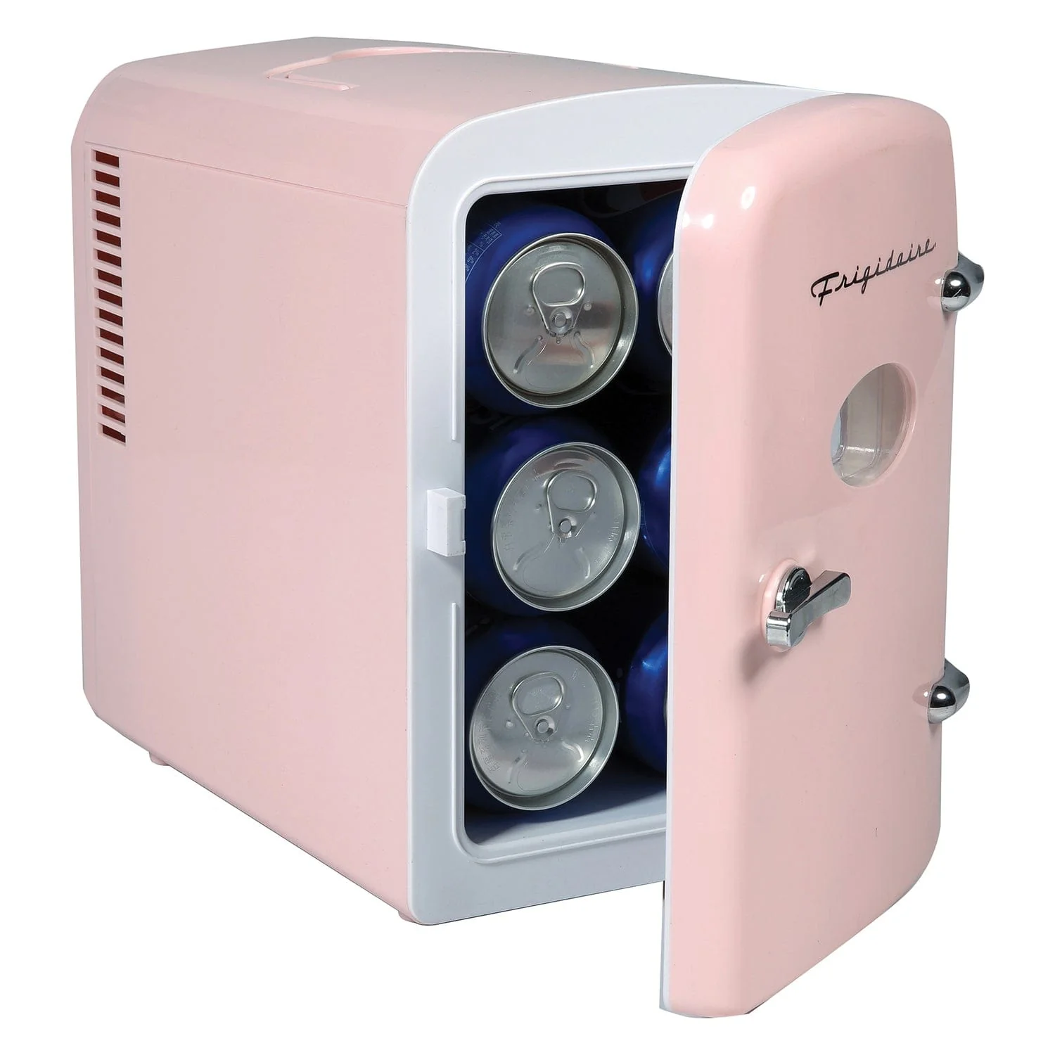 Frigidaire 9-Can 48-Watt Portable Retro Mini Refrigerator, Pink - Image 5
