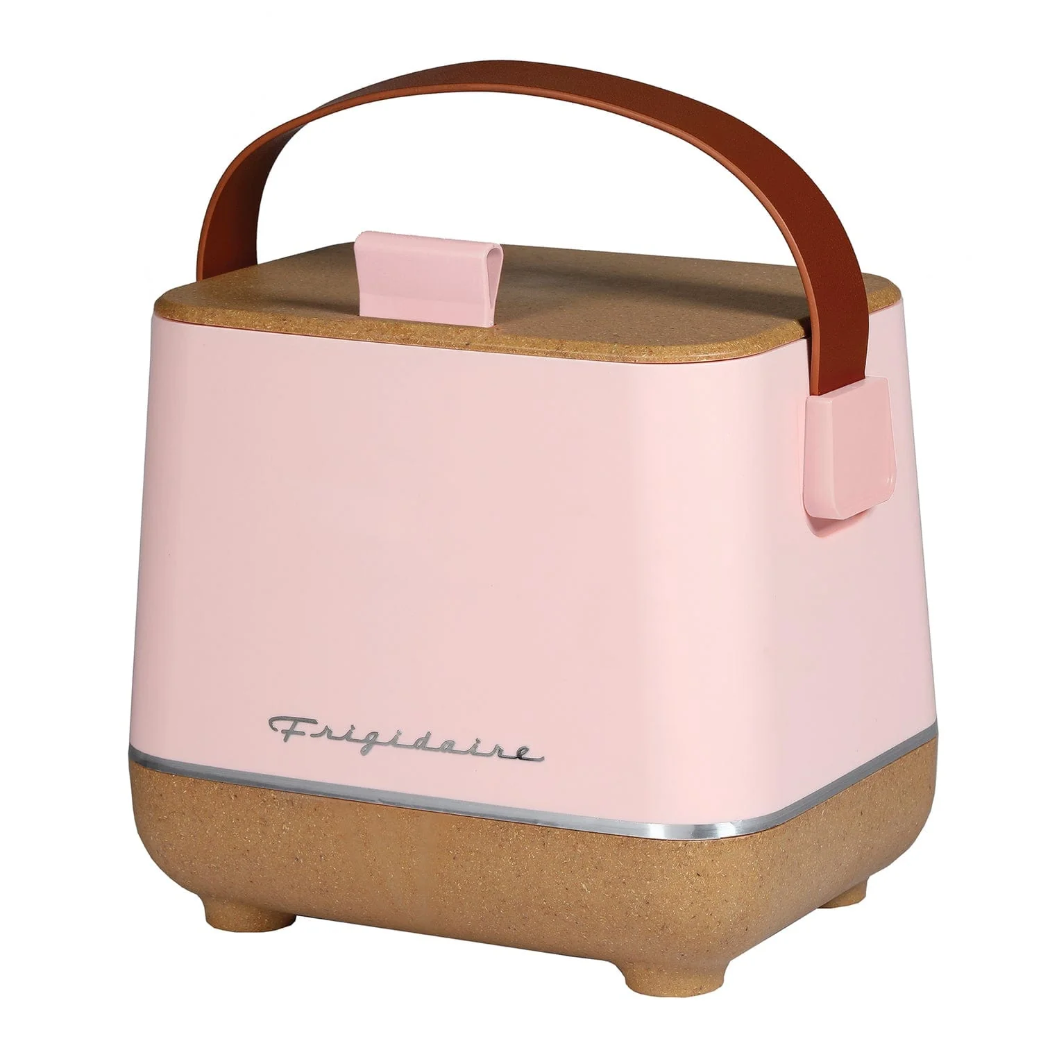 Frigidaire Top-Opening 6-Can Beverage Insulated Fridge/Cooler, Cork, Pink - Image 3