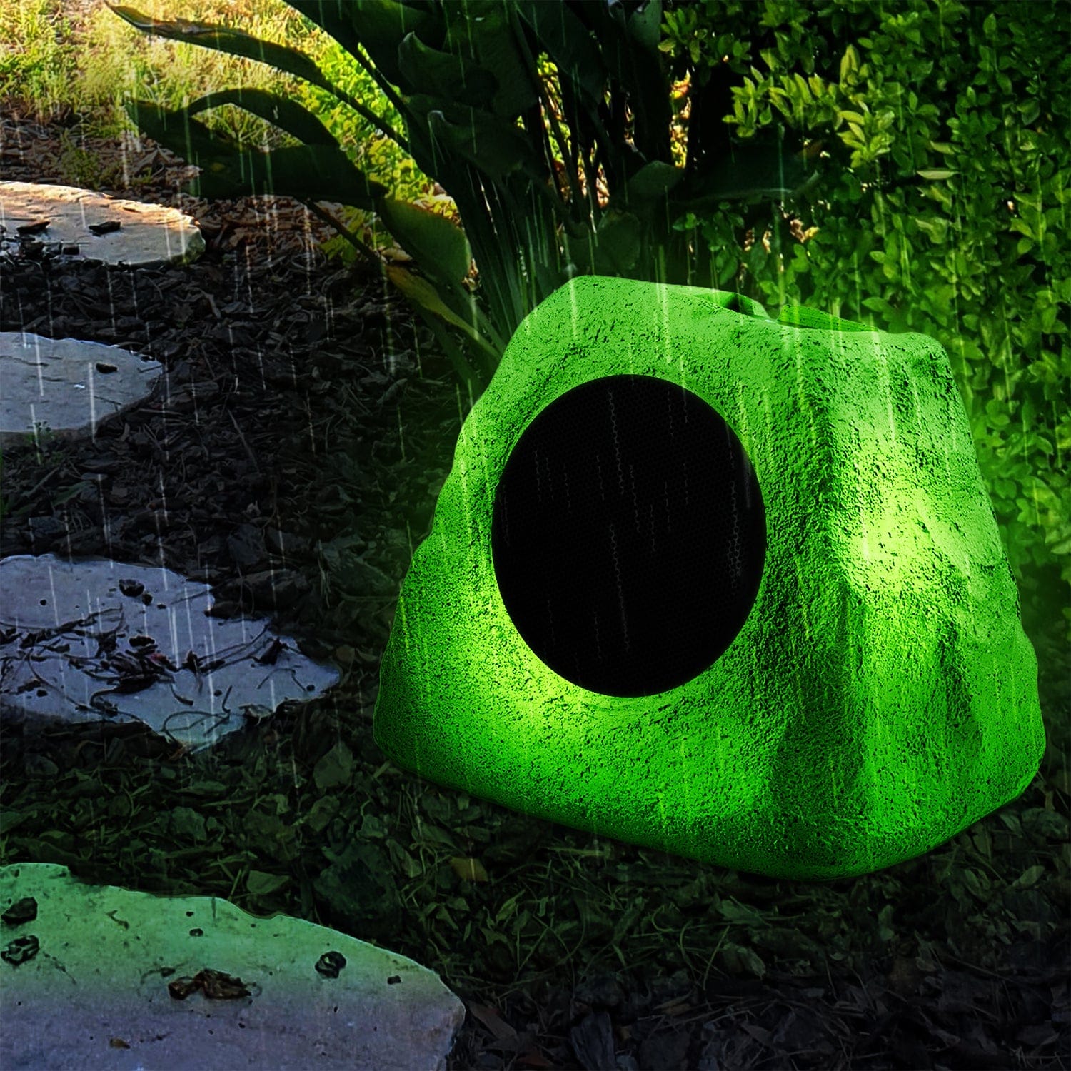 Gemini GHRK-500LTMS Solar Bluetooth TWS 30-Watt-Peak Outdoor Rock Speaker with LED Lighting, 1 Pack - Image 4