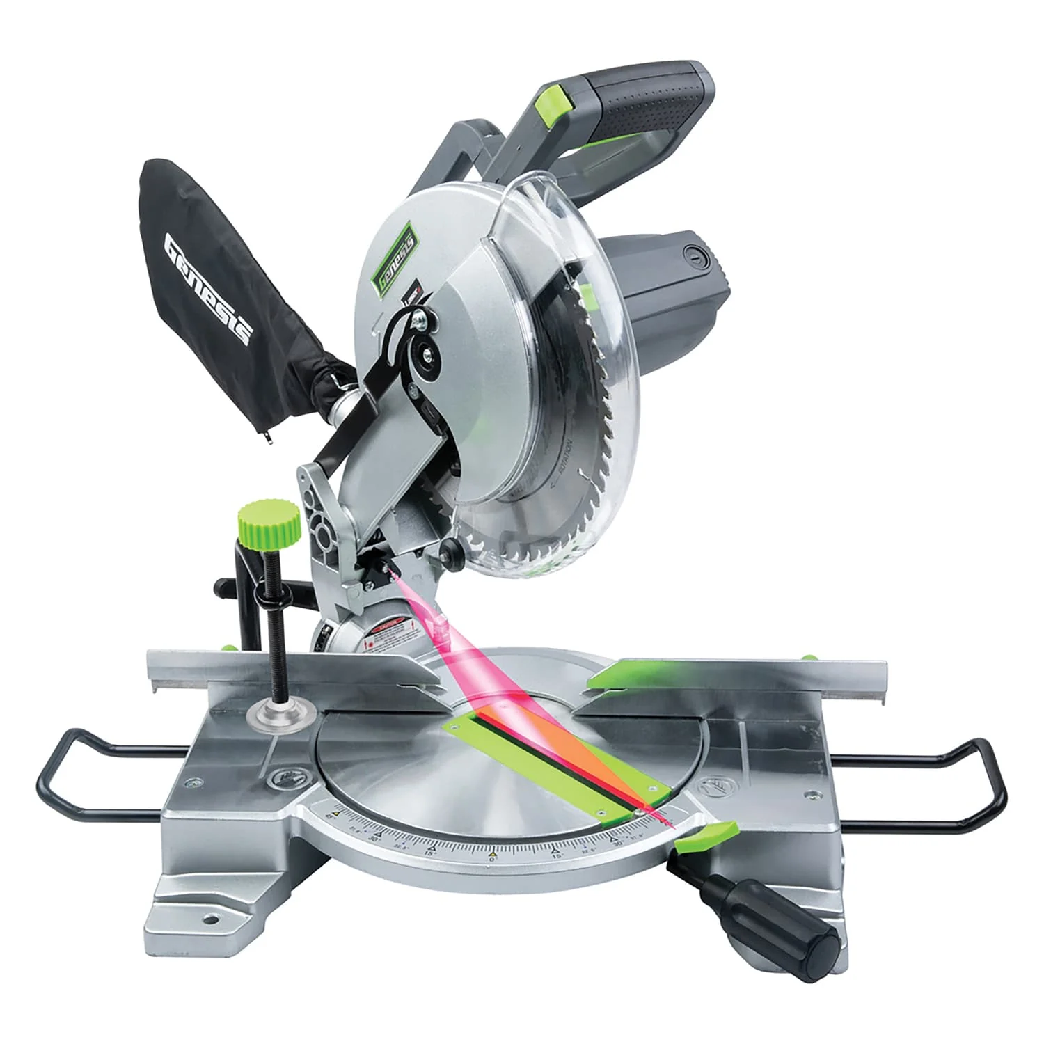 Genesis 15-Amp 10-In. Compound Miter Saw with Laser Guide and Blade
