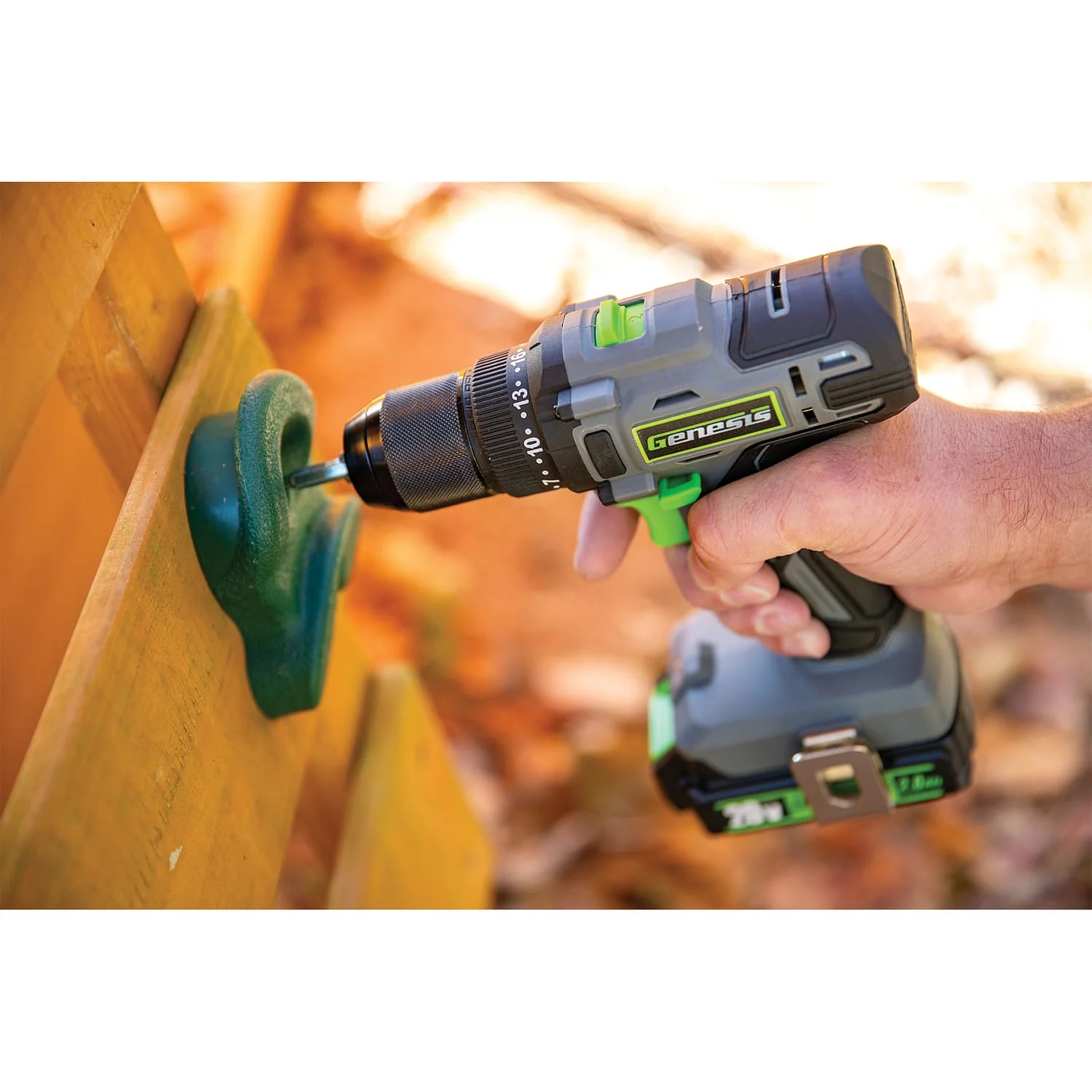 Genesis 20-Volt Cordless Li-Ion 2-Speed 1/2-In. Drill Driver, GLCD2012B - Image 4