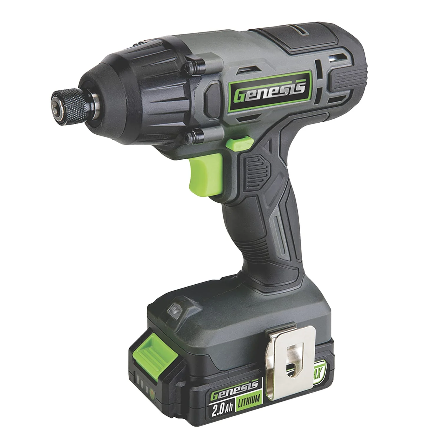 Genesis 20-Volt Cordless Li-Ion 2-Speed Drill Driver/Impact Driver Combo Kit, GL20DIDKB2 - Image 2