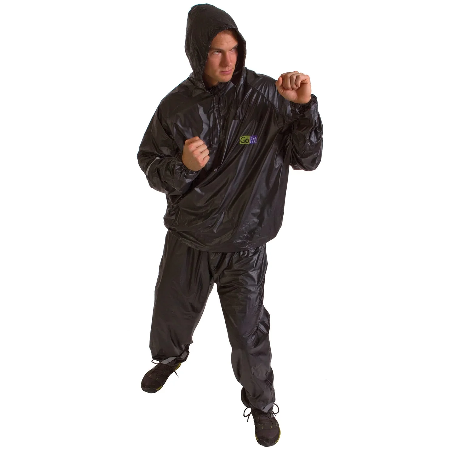 GoFit 2-Piece Hooded Sweat Suit, Small/Medium
