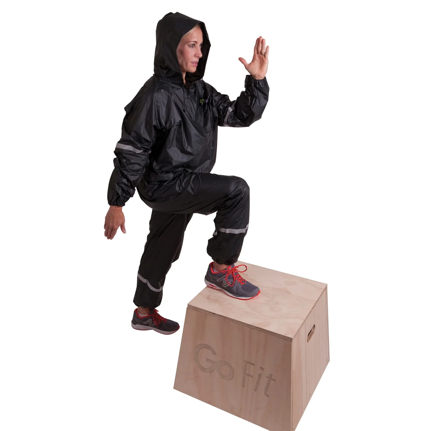 GoFit 2-Piece Hooded Sweat Suit, Small/Medium - Image 4