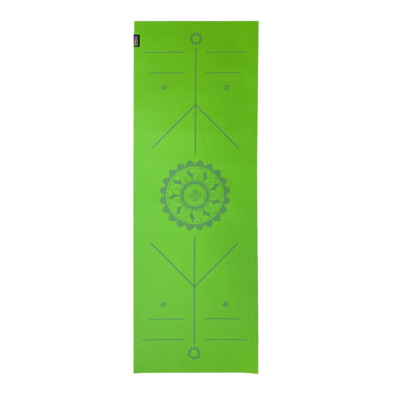 GoFit AlignMat Body-Alignment Yoga Mat, Green