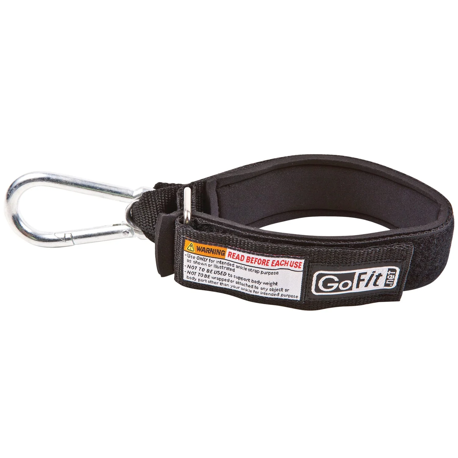 GoFit Ankle Strap with Carabiner for Tubes and Resistance Bands