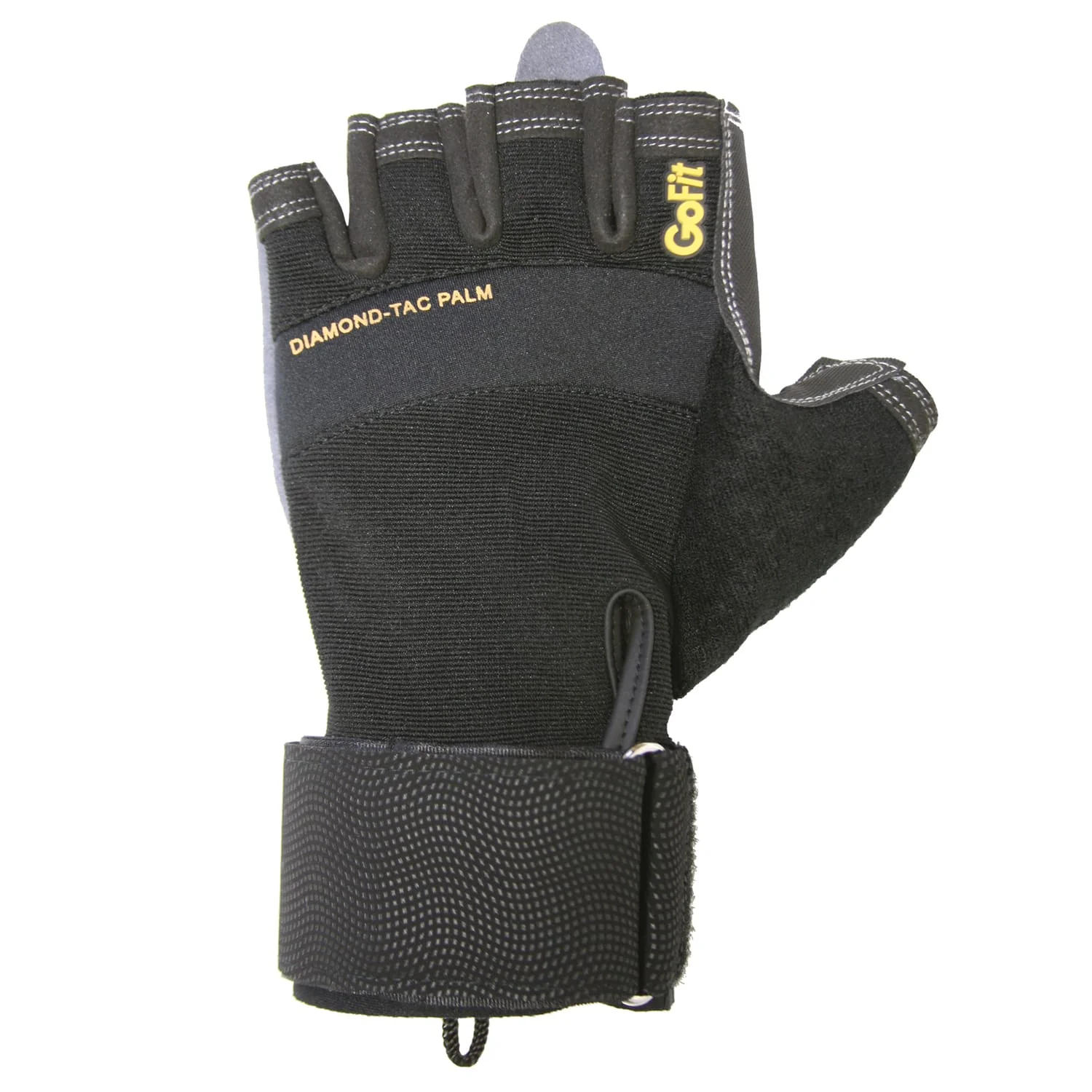 GoFit Diamond-Tac Wrist-Wrap Gloves, Large - Image 2