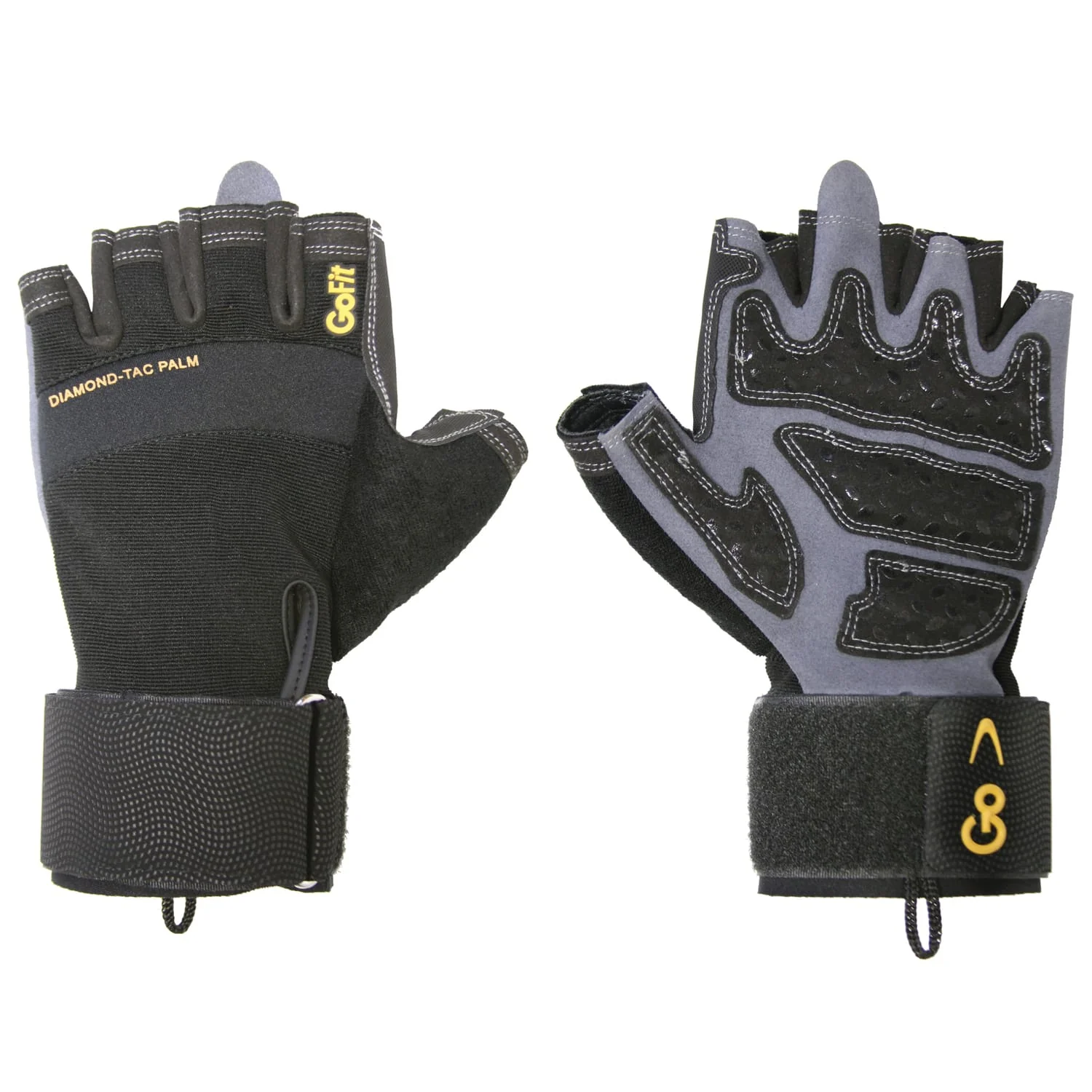 GoFit Diamond-Tac Wrist-Wrap Gloves, Large - Image 3