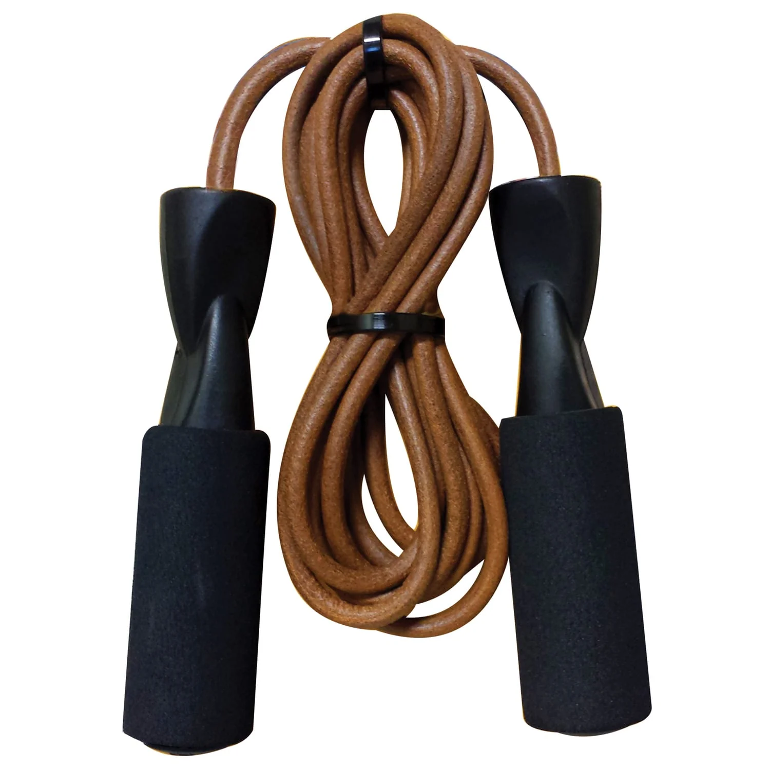GoFit Leather Jump Rope with Foam-Padded Handles - Image 2