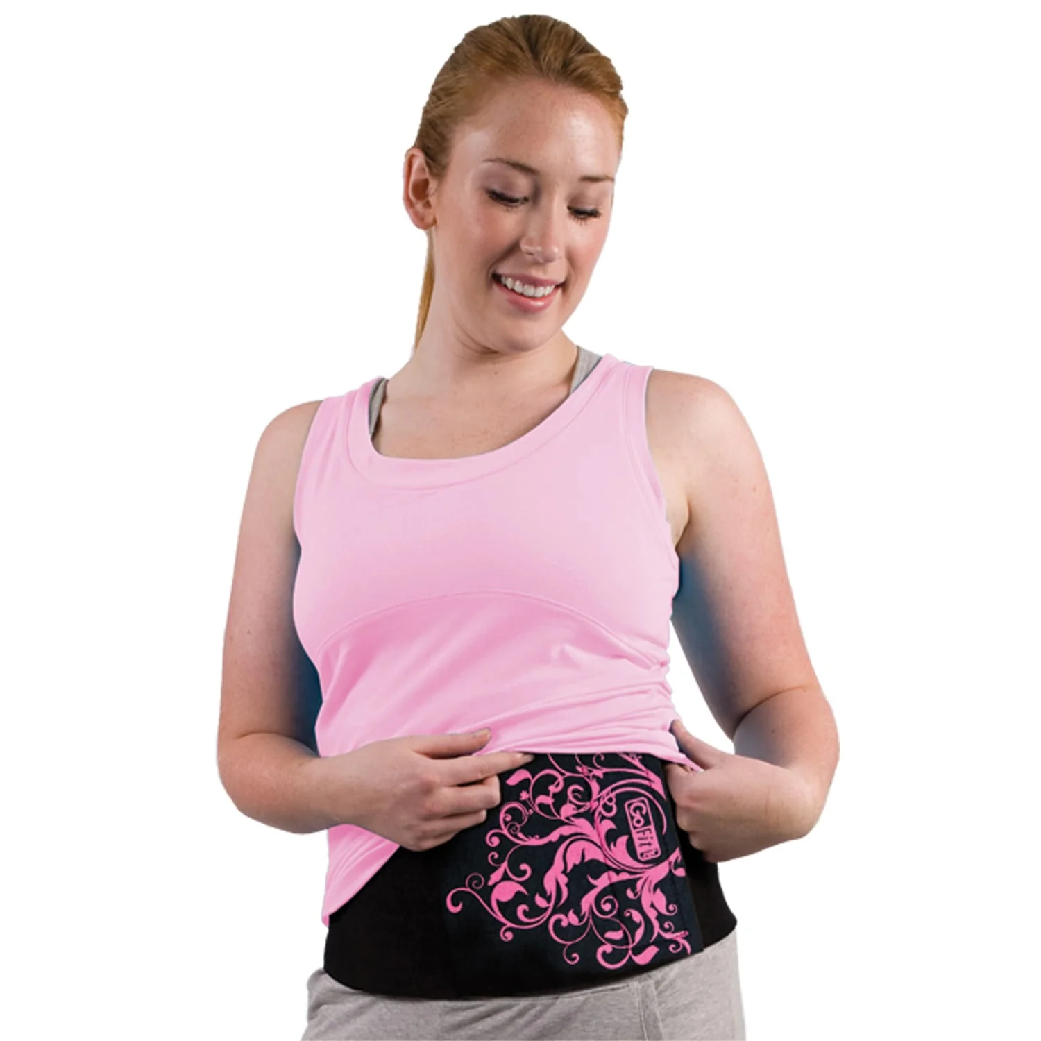 GoFit Pink Neoprene Waist Trimmer, Large - Image 2