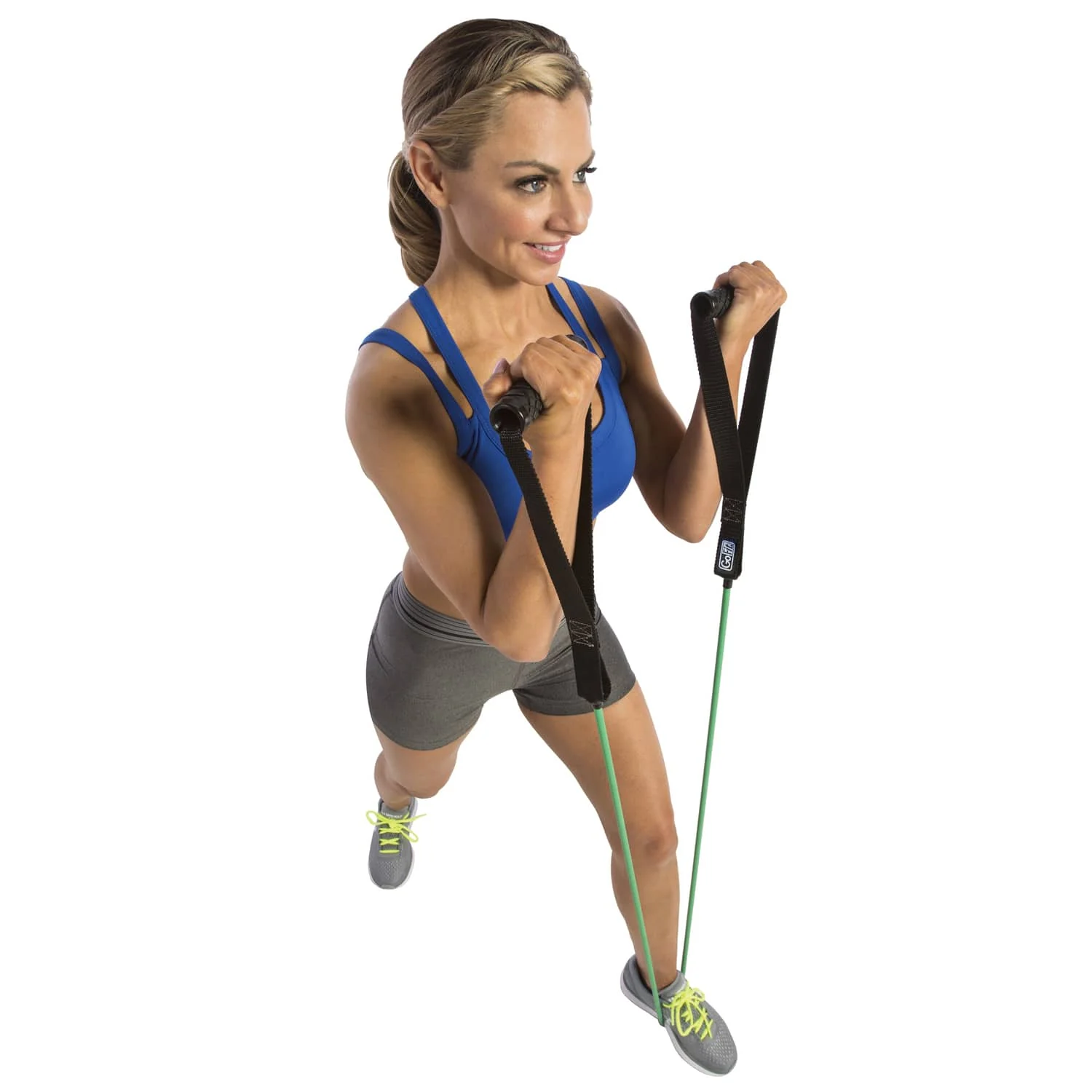 GoFit Pro-Grade Power Resistance Tube with Handles, Green - Image 2
