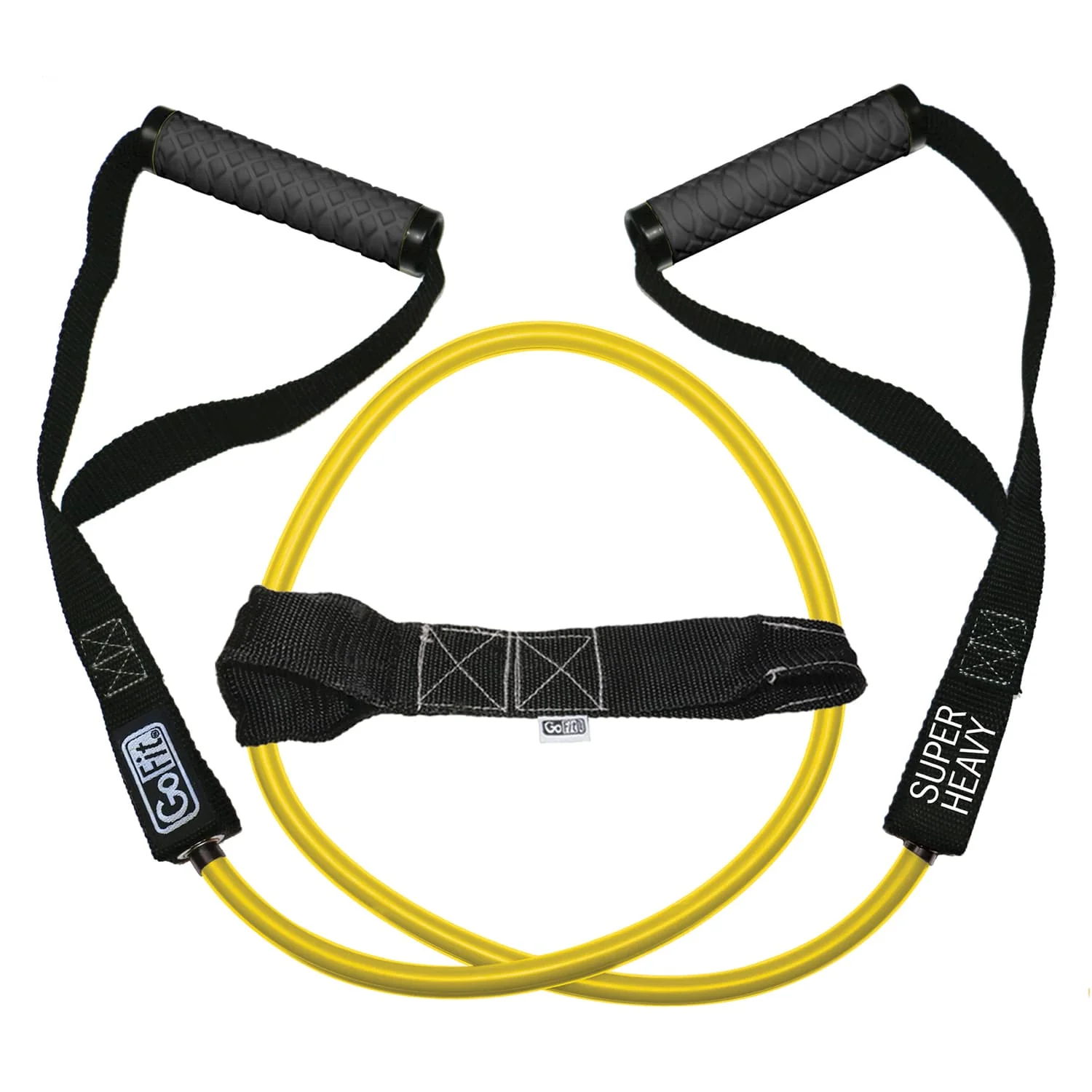 GoFit Pro-Grade Power Resistance Tube with Handles, Yellow - Image 2