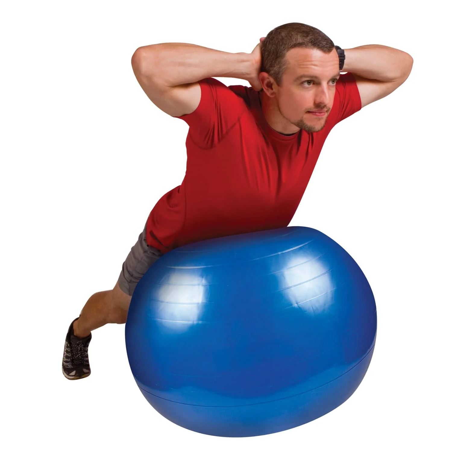 GoFit Pro Grade Stability Guide Ball with Pump, 55cm, Blue - Image 2