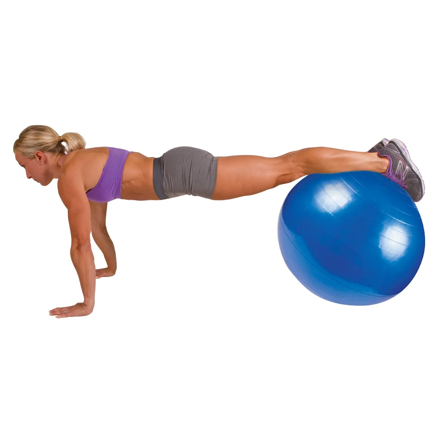 GoFit Pro Grade Stability Guide Ball with Pump, 55cm, Blue - Image 3