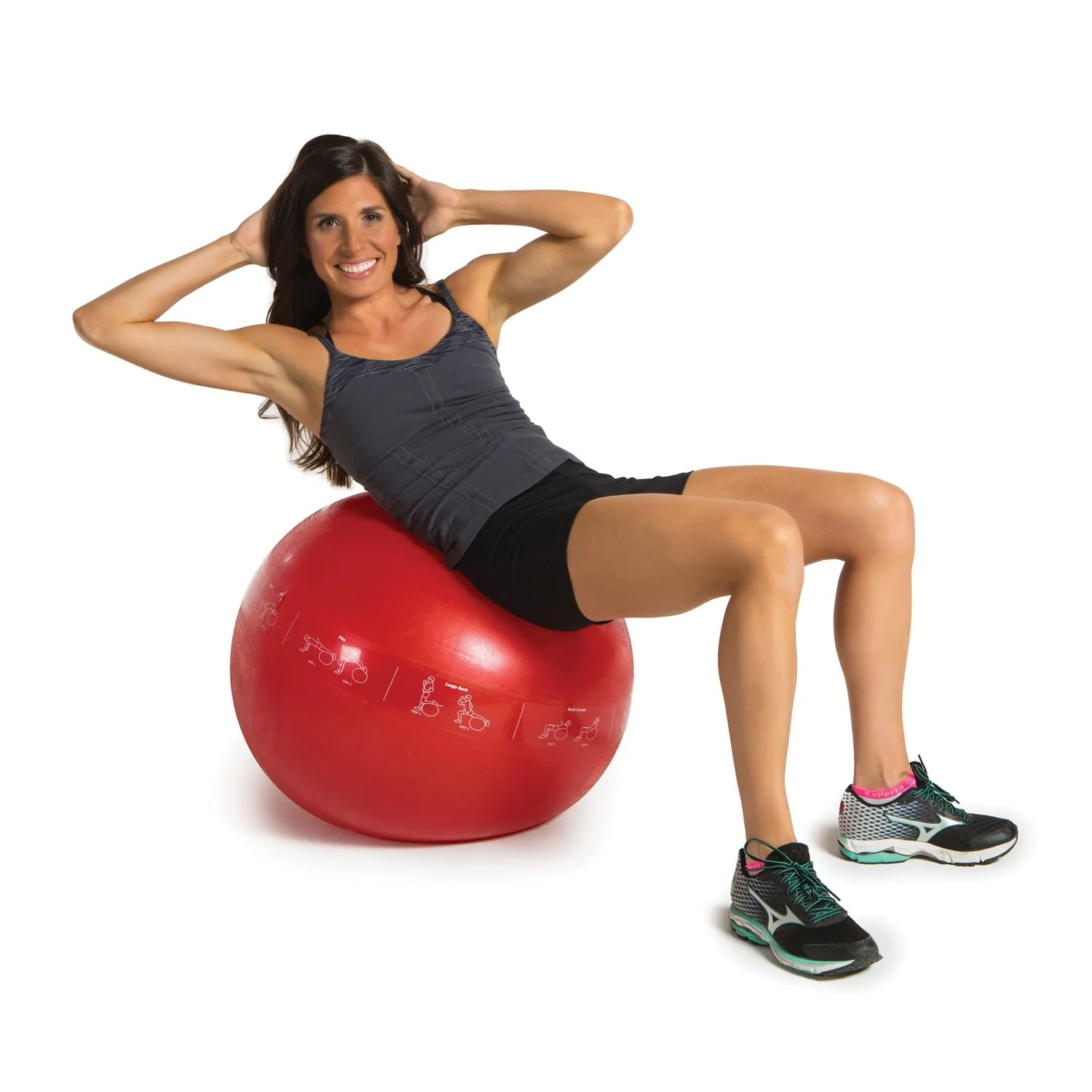 GoFit Pro Grade Stability Guide Ball with Pump, 65cm, Red - Image 2