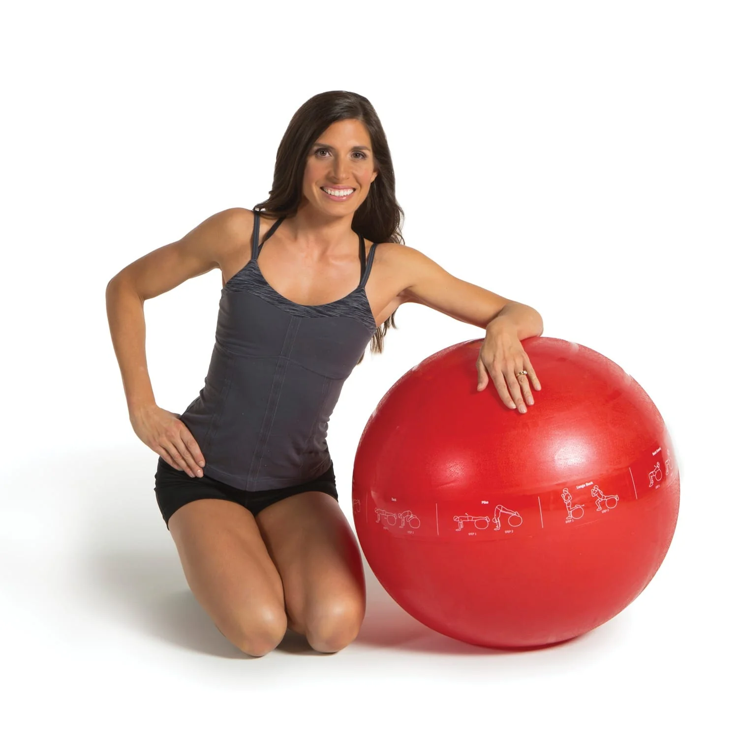 GoFit Pro Grade Stability Guide Ball with Pump, 65cm, Red - Image 3
