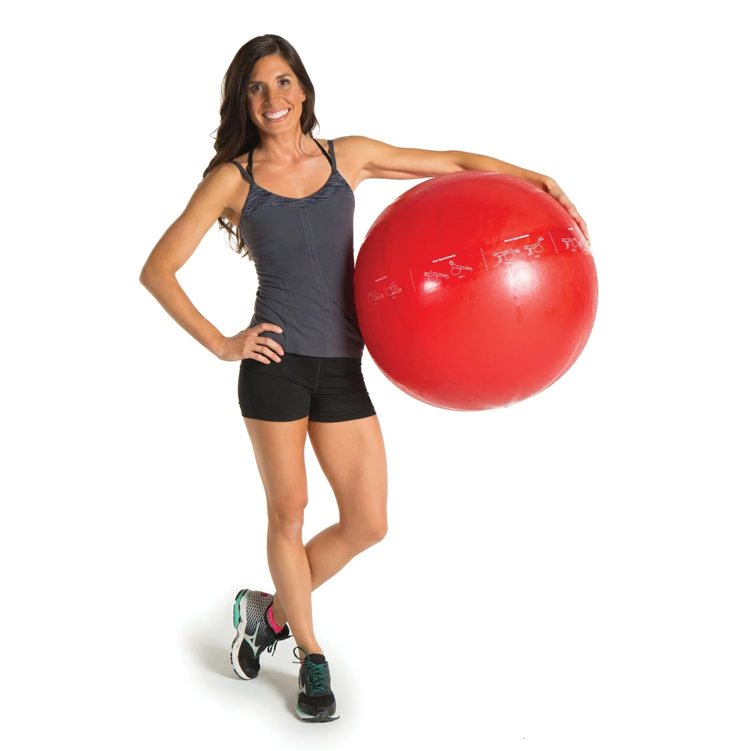 GoFit Pro Grade Stability Guide Ball with Pump, 65cm, Red - Image 4